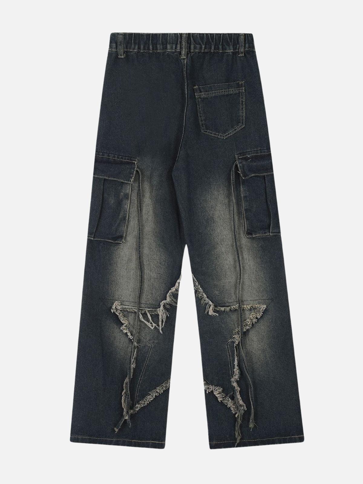 Concert Outfit Fringe Star Washed Jeans