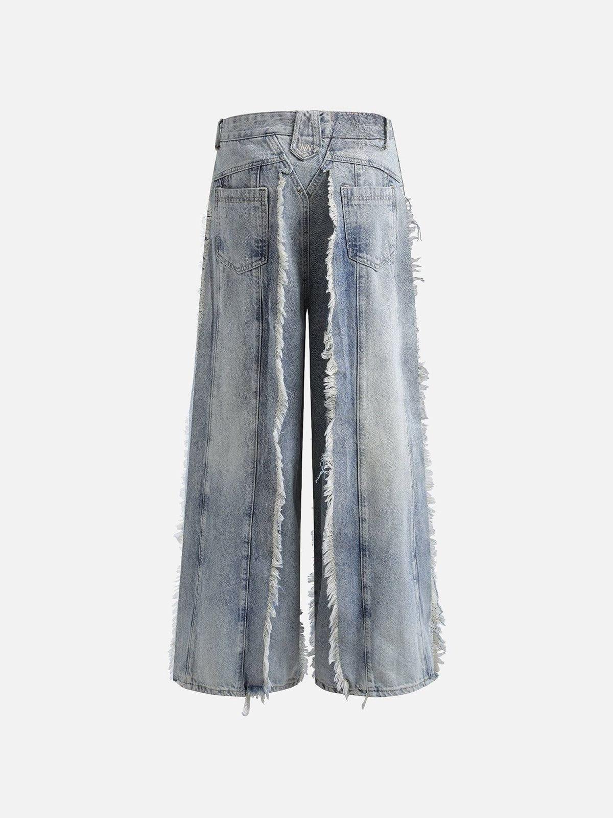 Concert Outfit Fringe Washed Jeans