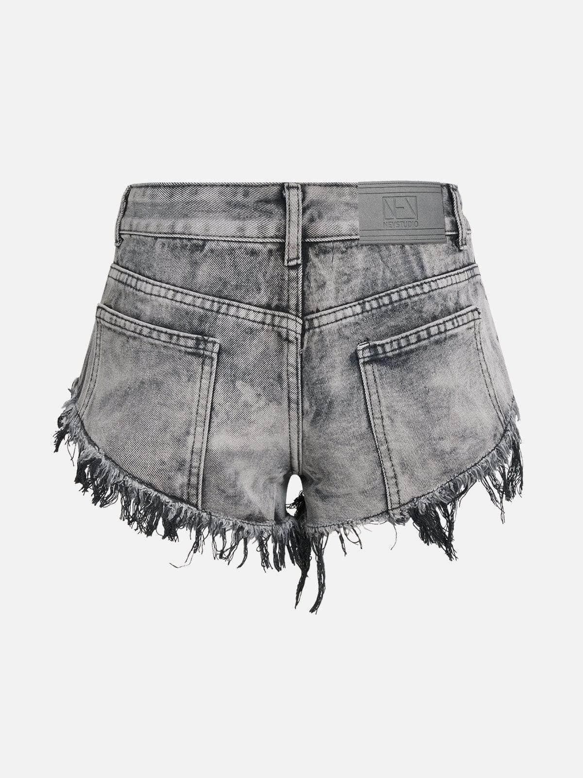 Concert Outfit Fringe Washed Shorts