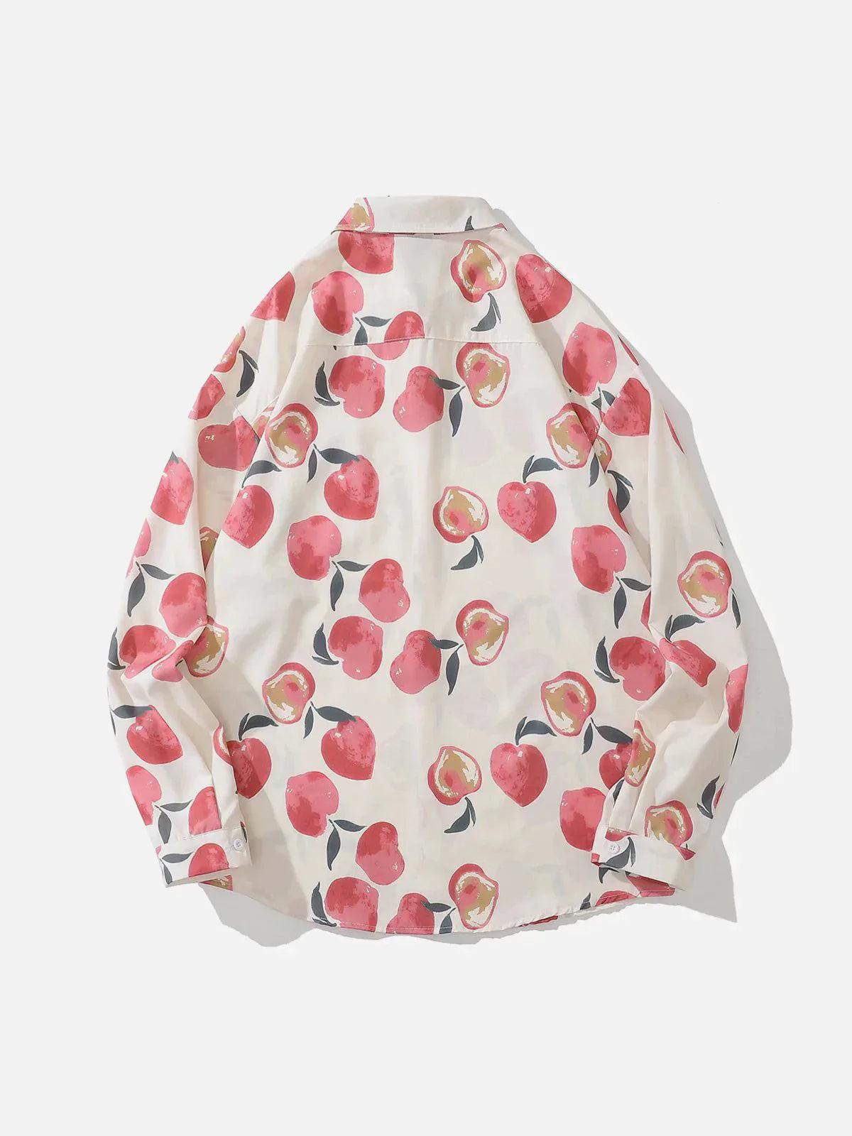 Concert Outfit Fruit Print Long-Sleeved Shirt