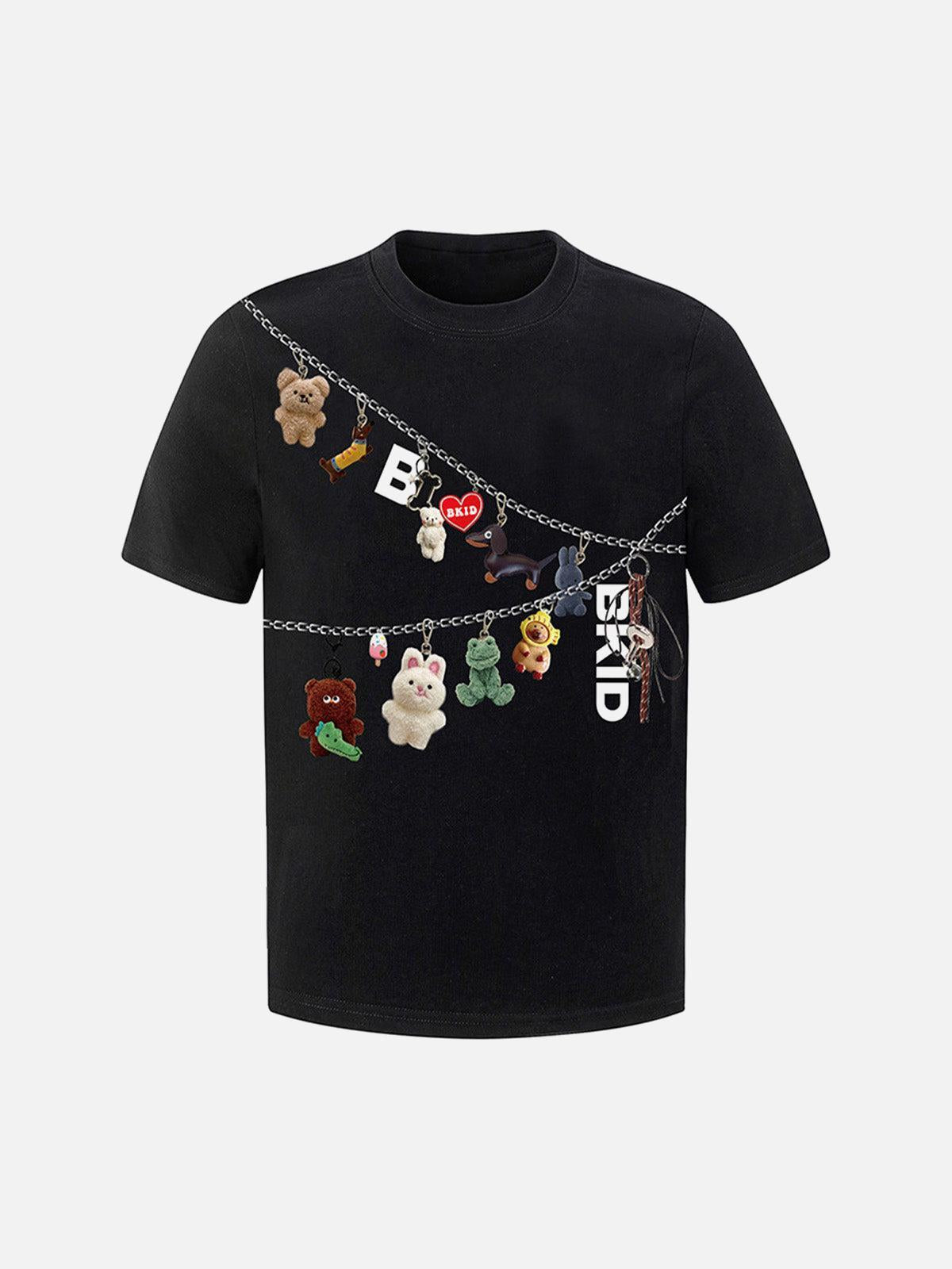 Concert Outfit Fun Cartoon Print T-Shirt