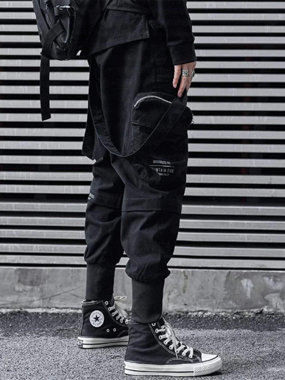 Concert Outfit Function Buttons Ribbons Stereoscopic Pockets Cargo Pants