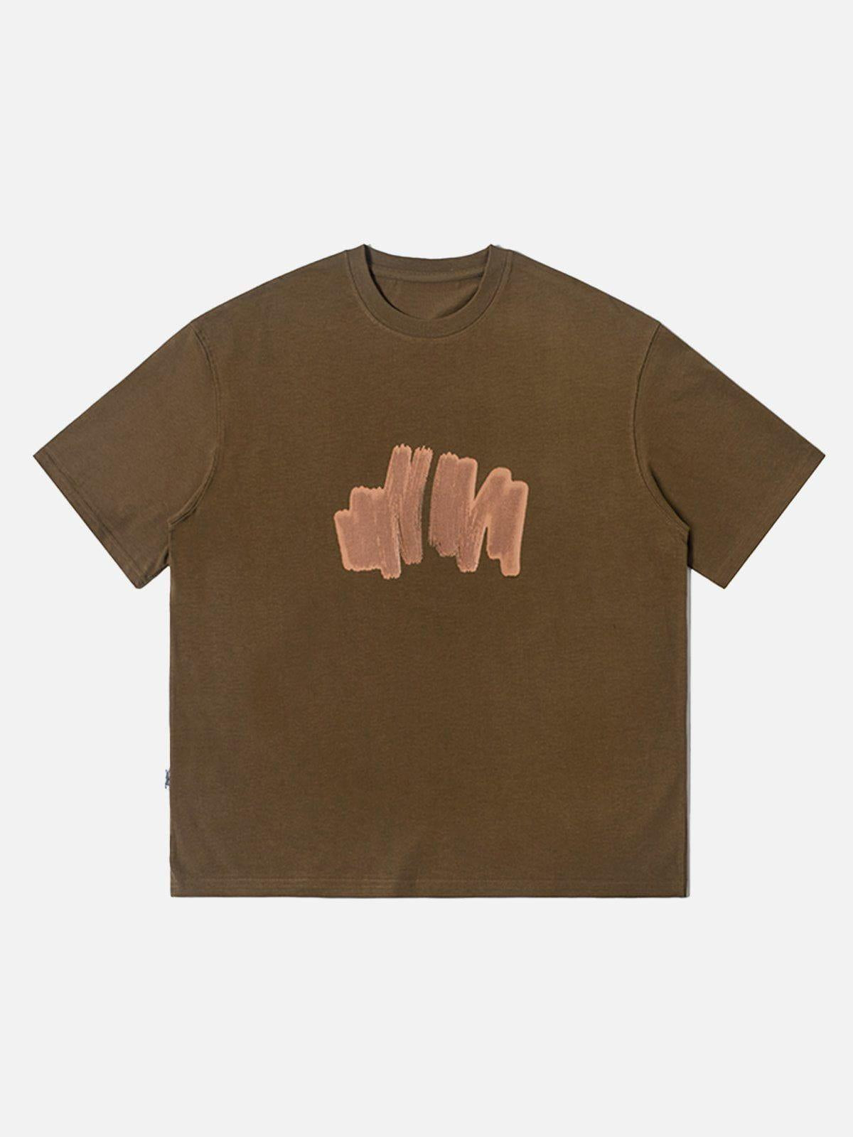 Concert Outfit Fuzzy Graffiti Print Tee