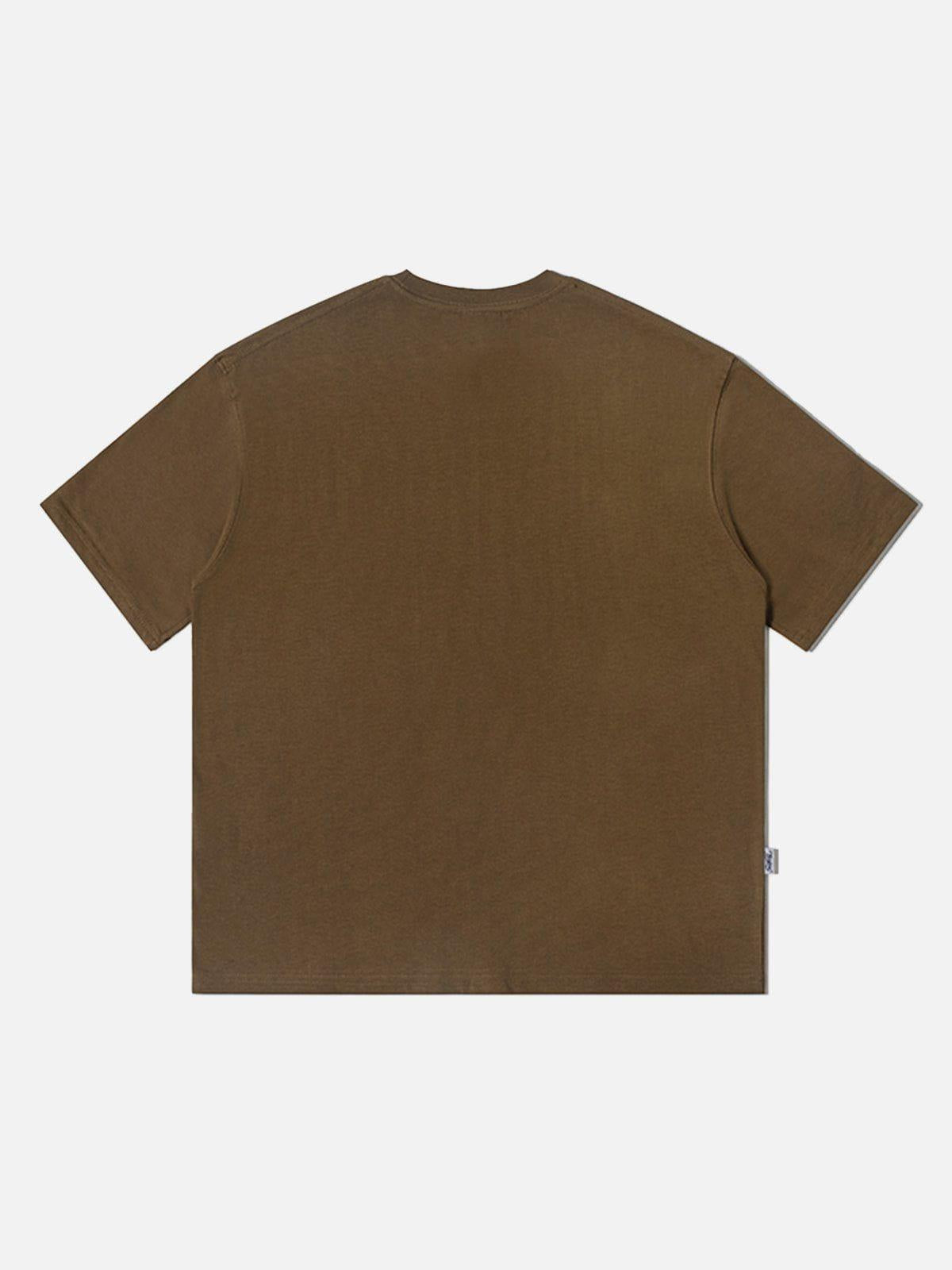 Concert Outfit Fuzzy Graffiti Print Tee