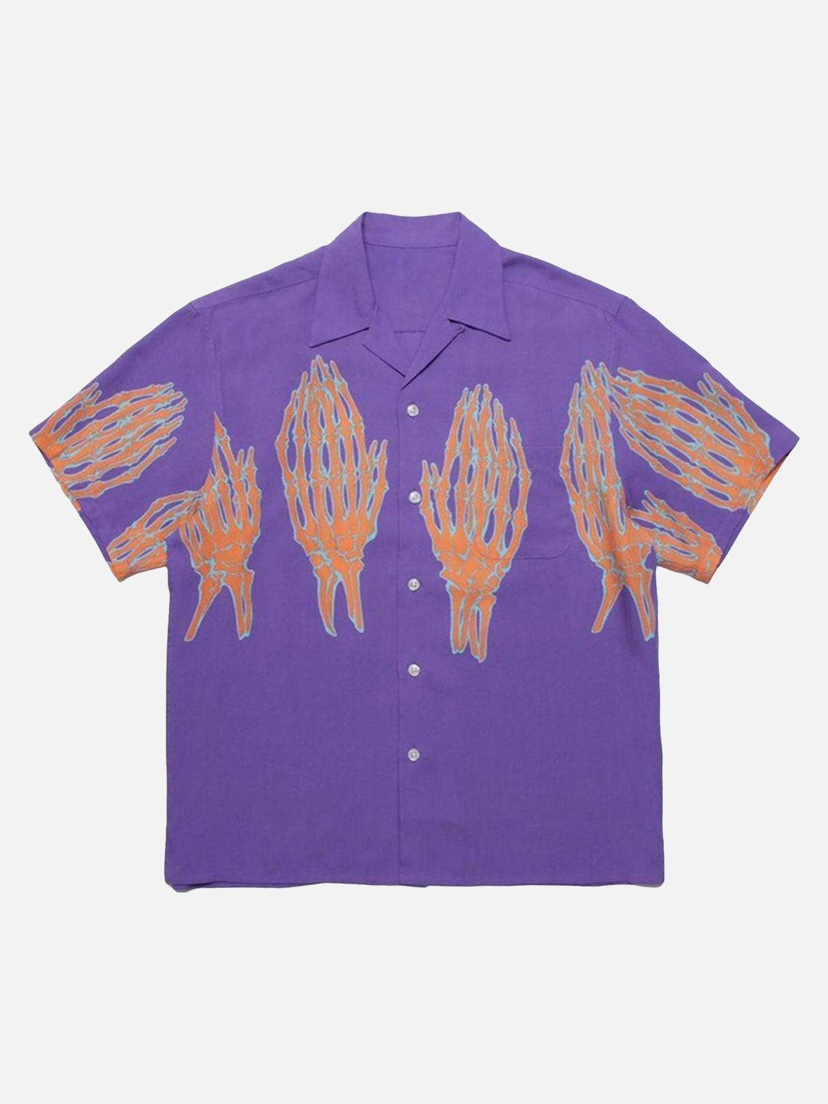 Concert Outfit Ghost Hand Ghost Claw Casual Print Shirt