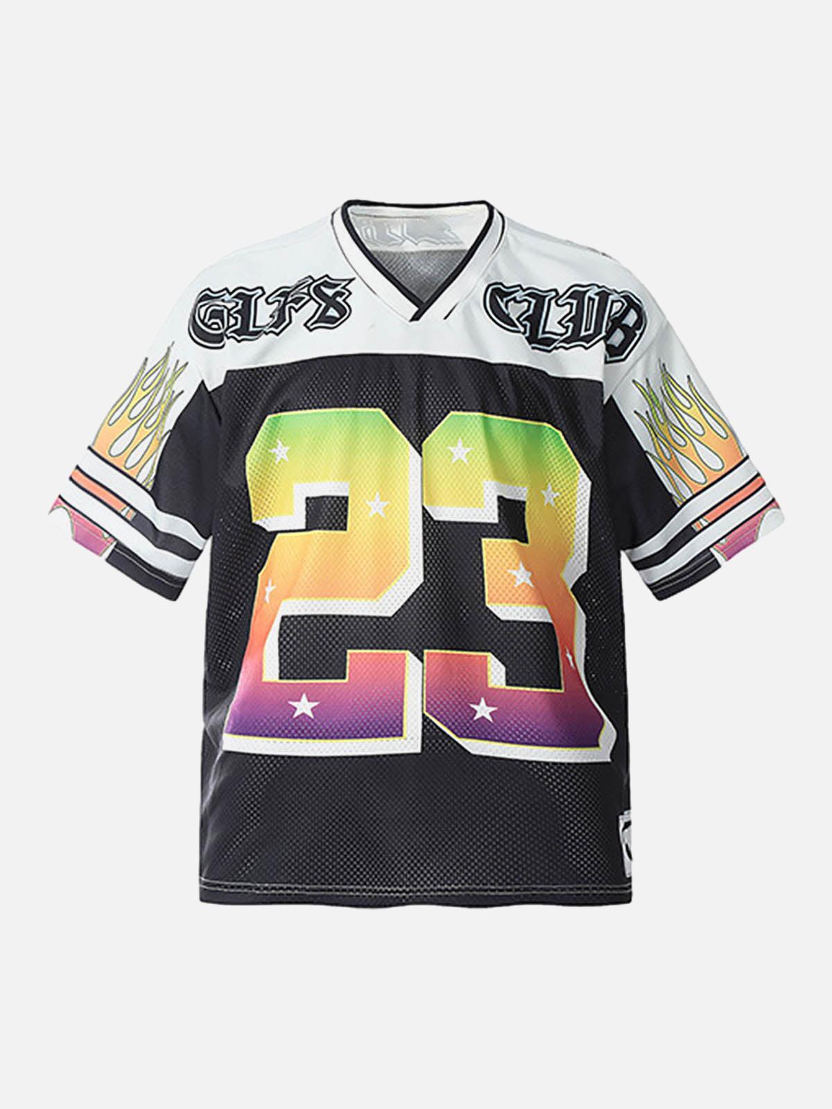 Concert Outfit Gothic Style Embroidered Jersey T-Shirt