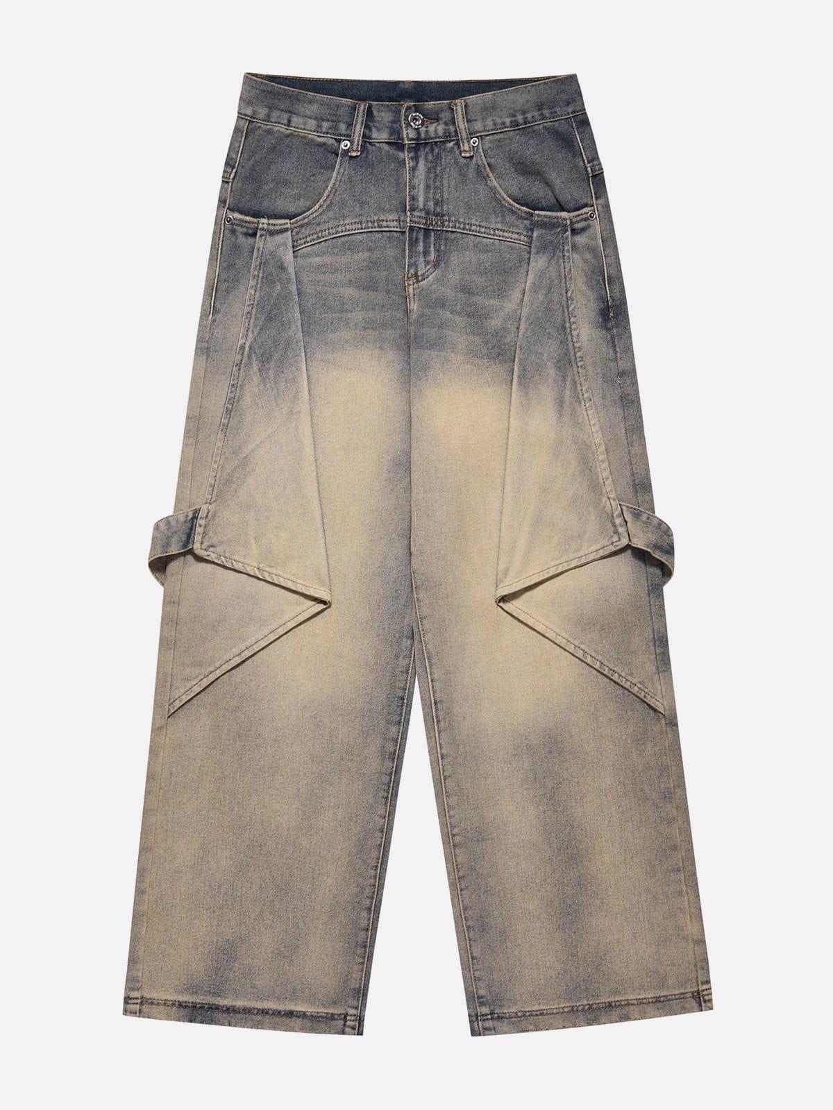 Concert Outfit Gradient Irregular Patchwork Jeans