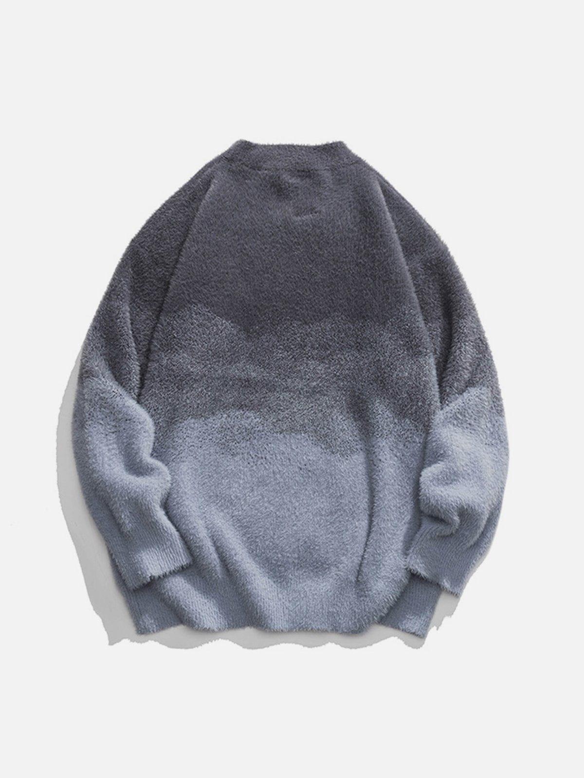 Concert Outfit Gradient Knit Sweater