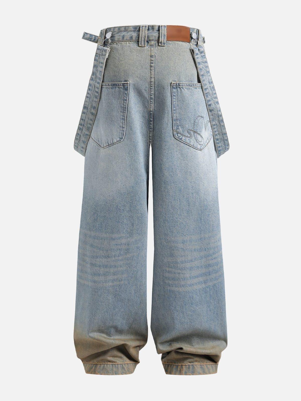 Concert Outfit Gradient Washed Loose Jeans