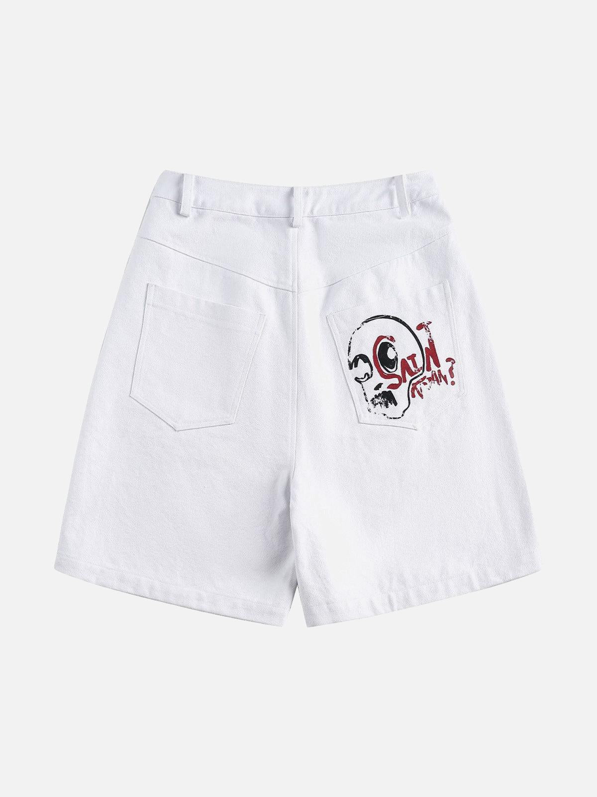 Concert Outfit Graffiti Art Denim Shorts