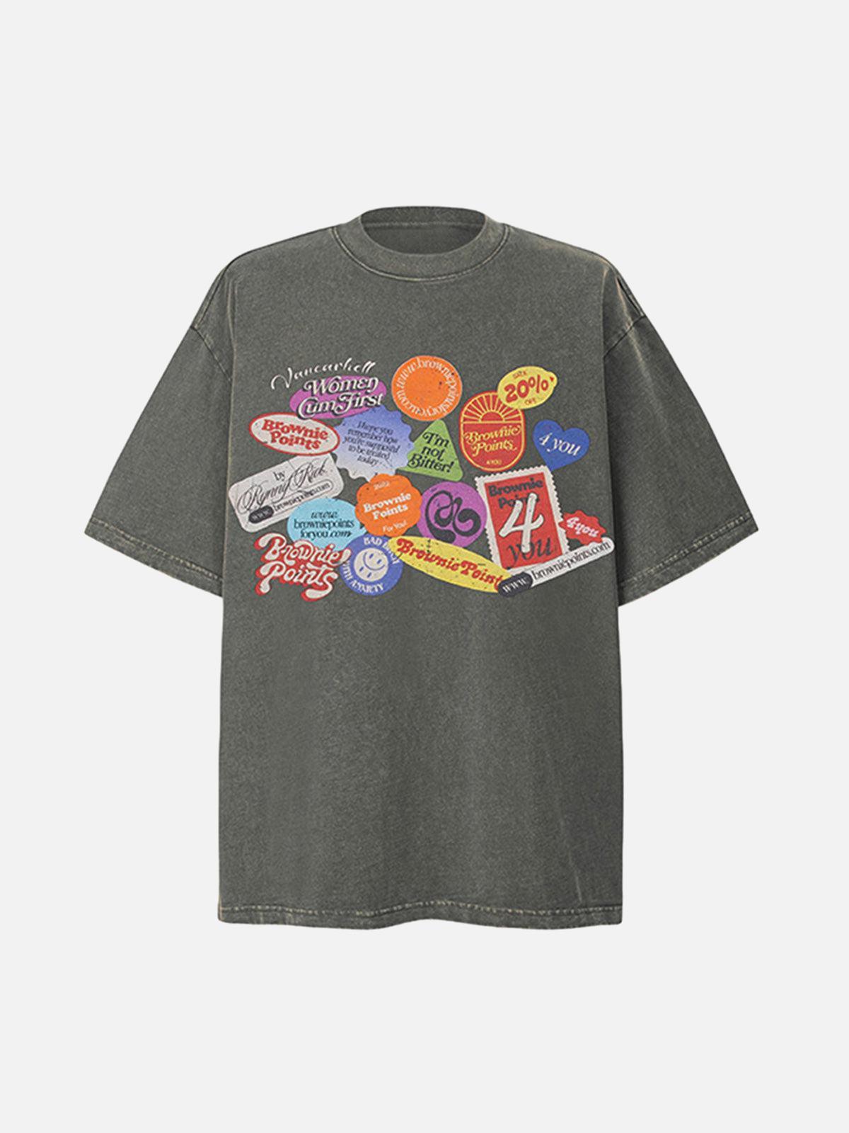 Concert Outfit Graffiti Crew Neck T-Shirt