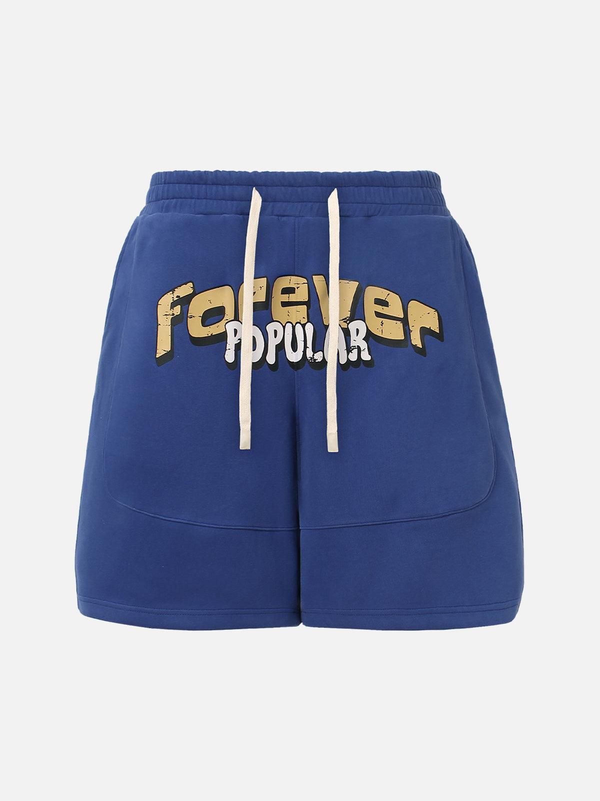 Concert Outfit Graffiti Drawstring Cotton Shorts
