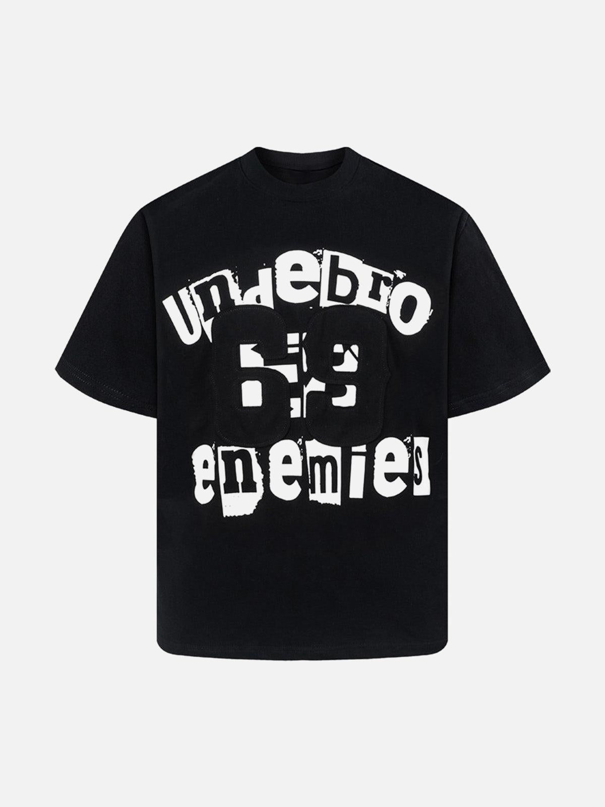 Concert Outfit Graphic Patch Letter Print T-Shirt