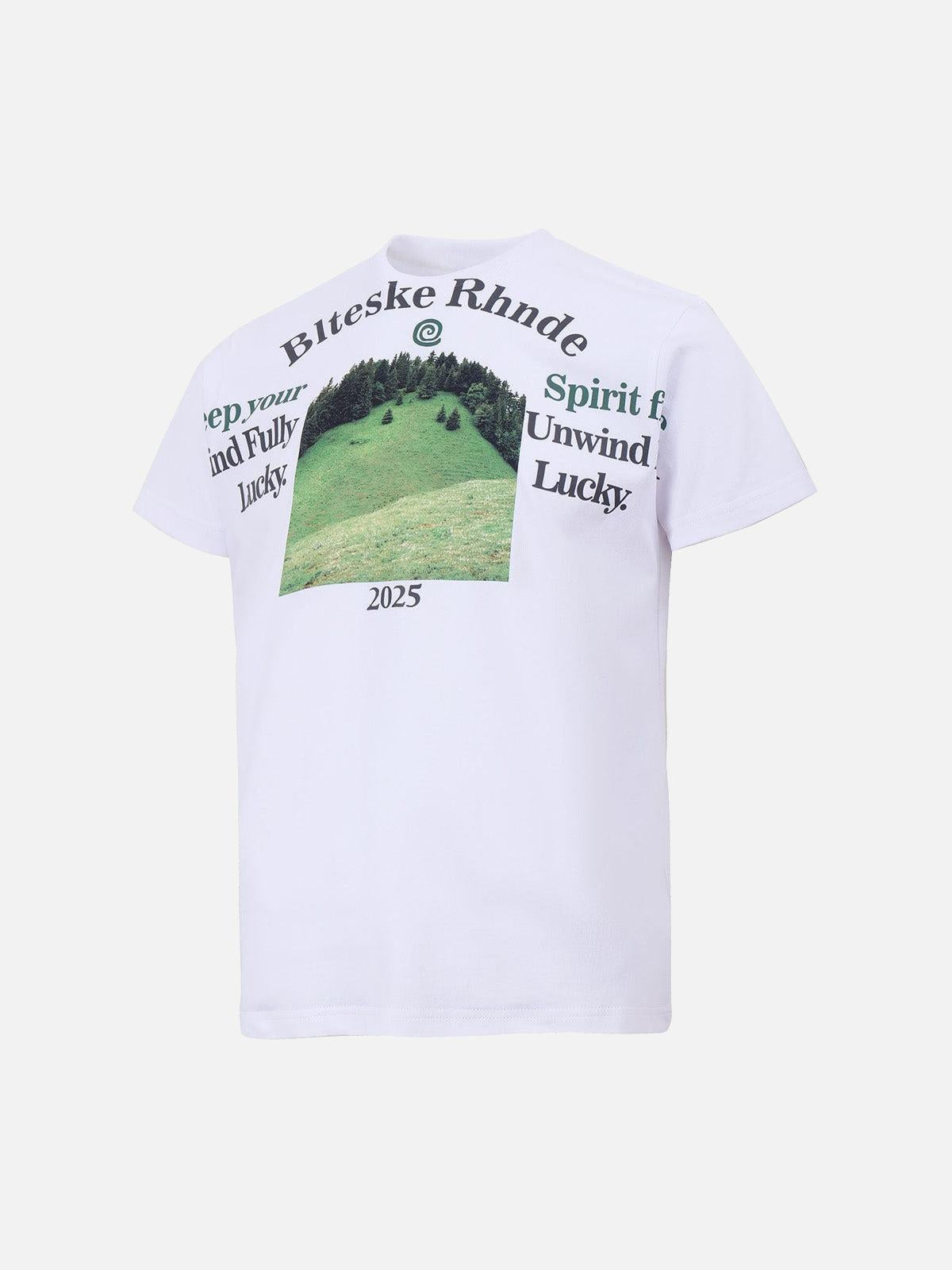 Concert Outfit Graphic Scenic Print T-Shirt