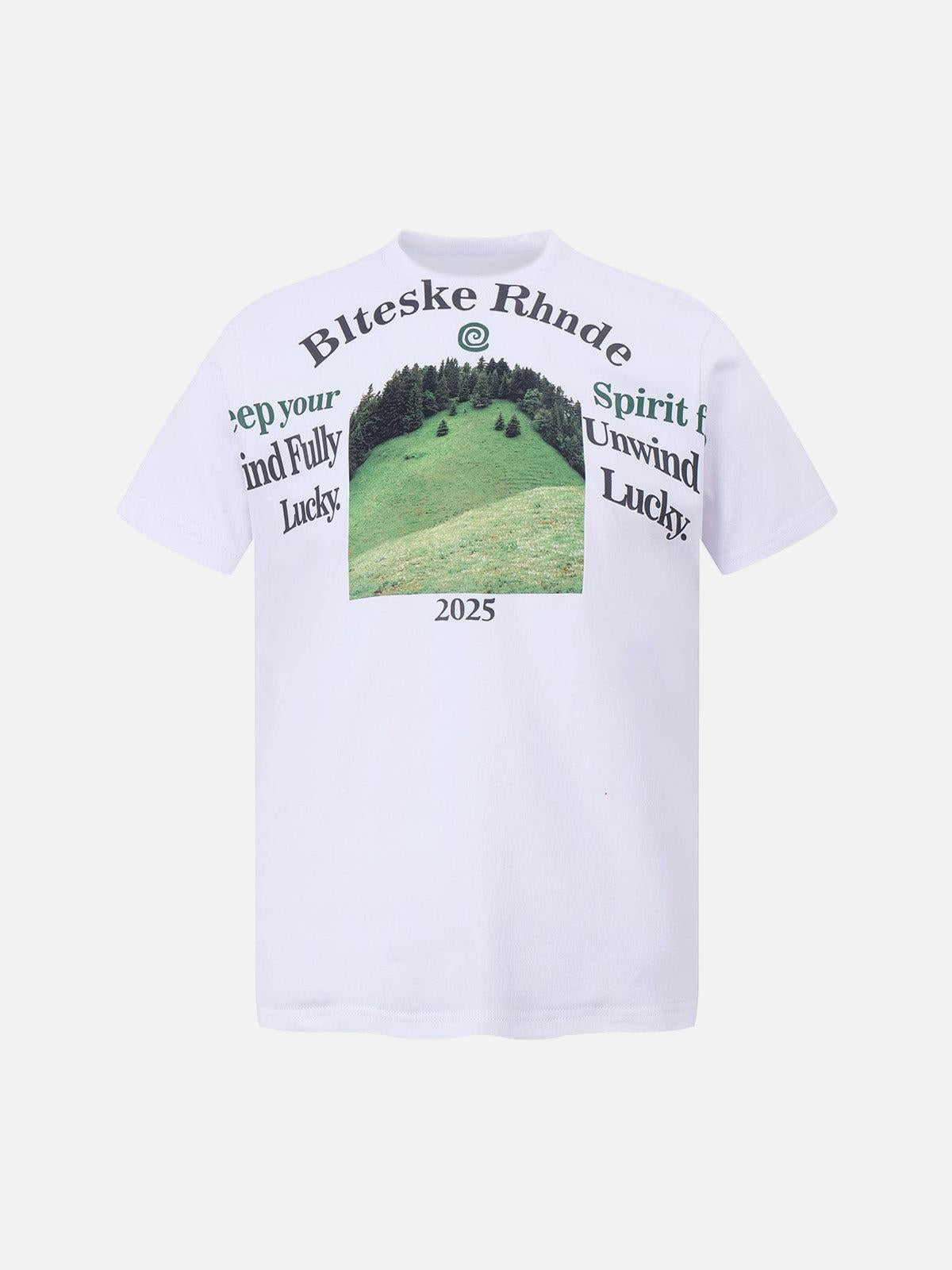 Concert Outfit Graphic Scenic Print T-Shirt
