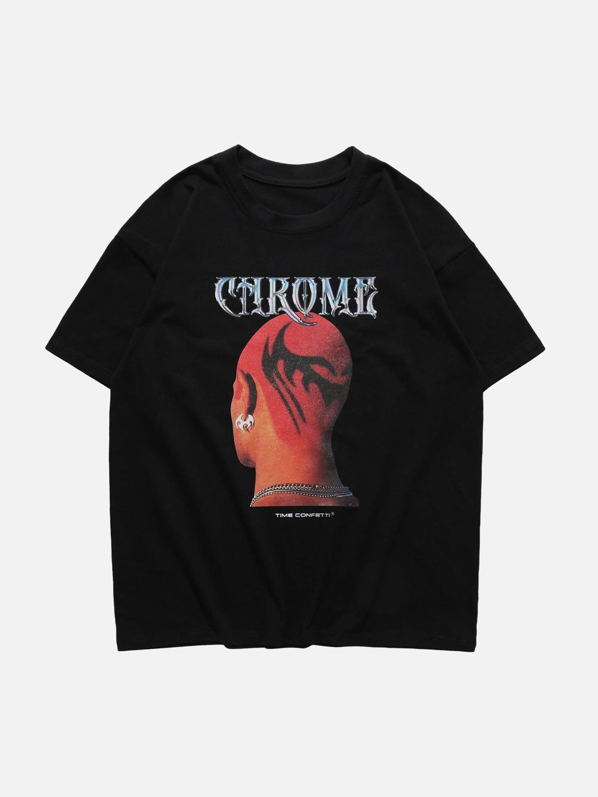 Concert Outfit Head Print Hip Hop T-Shirt