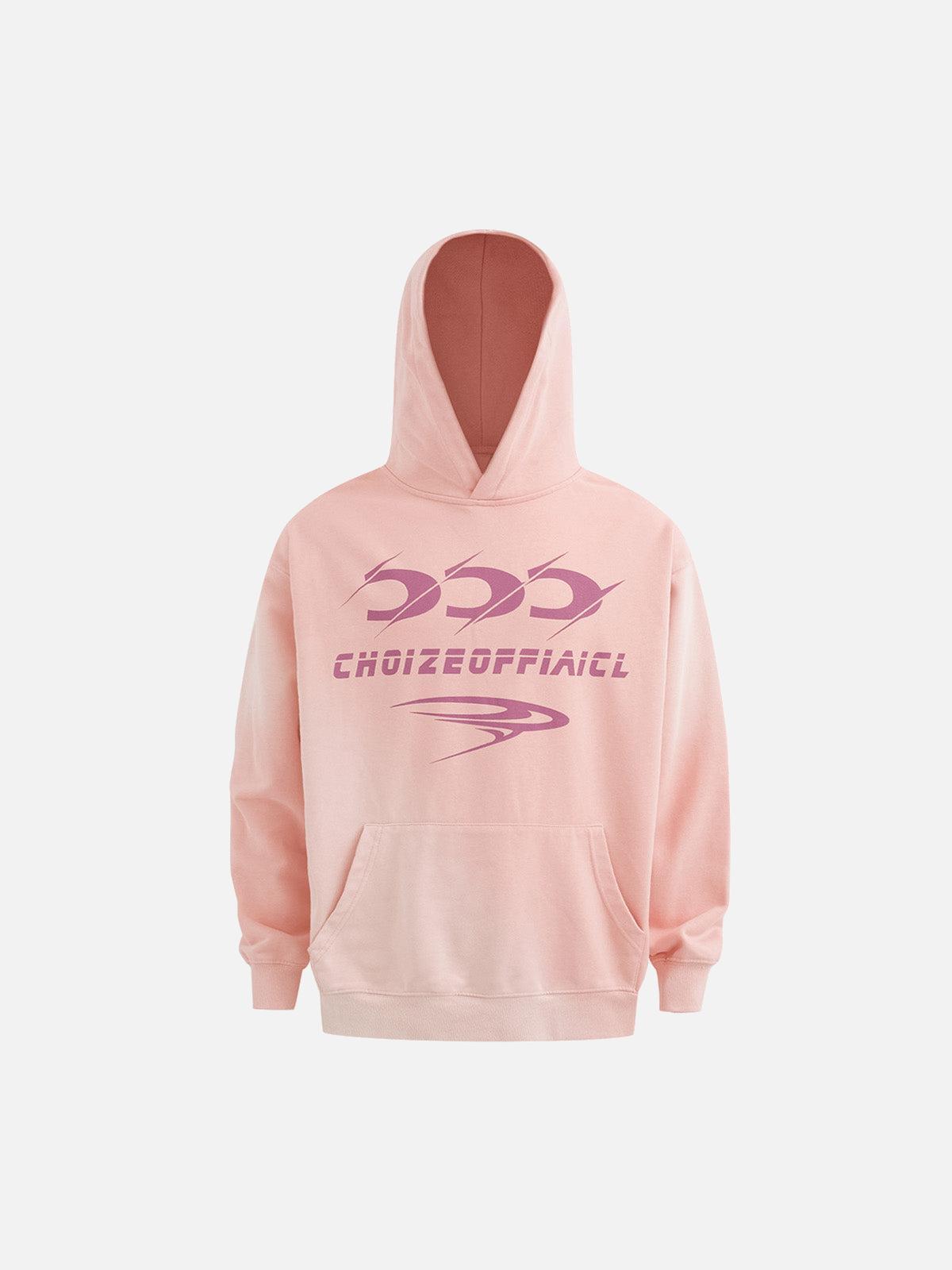 Concert Outfit Heavy Washed Letter Print Hoodie