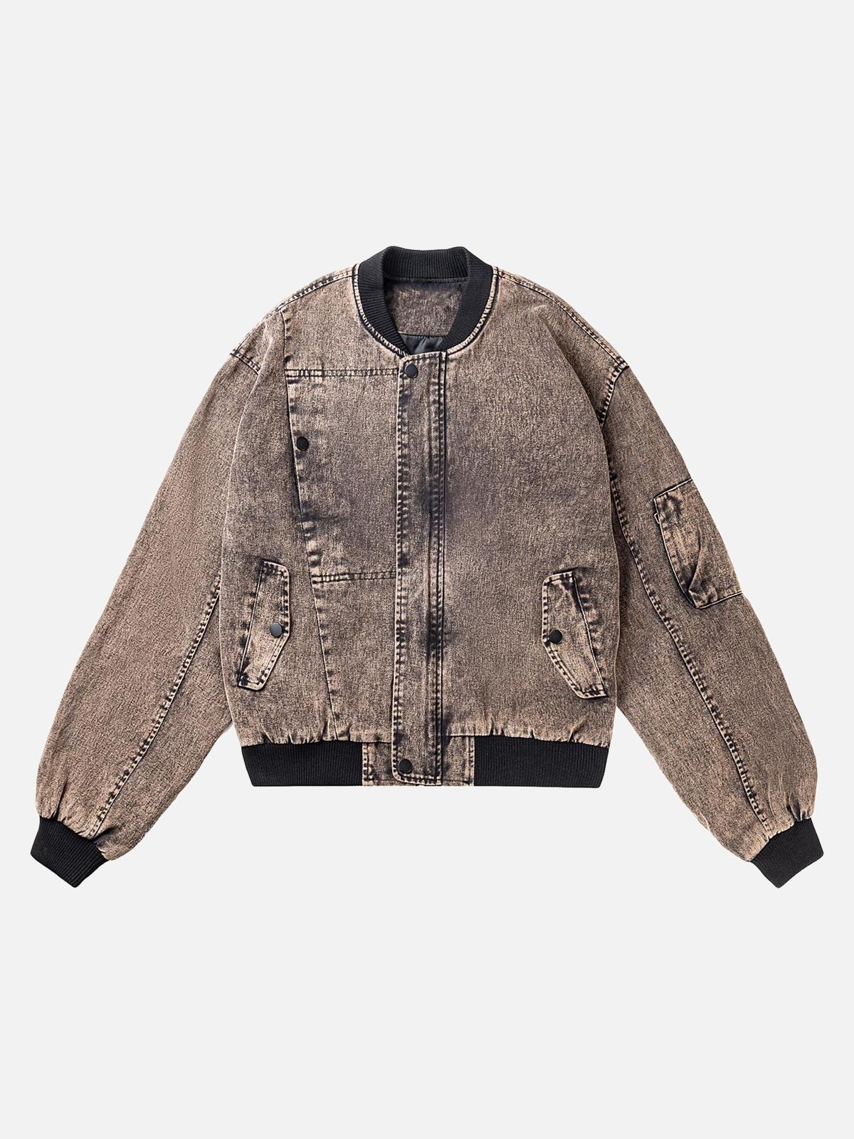 Concert Outfit High Street Distressed Washed Work Jacket