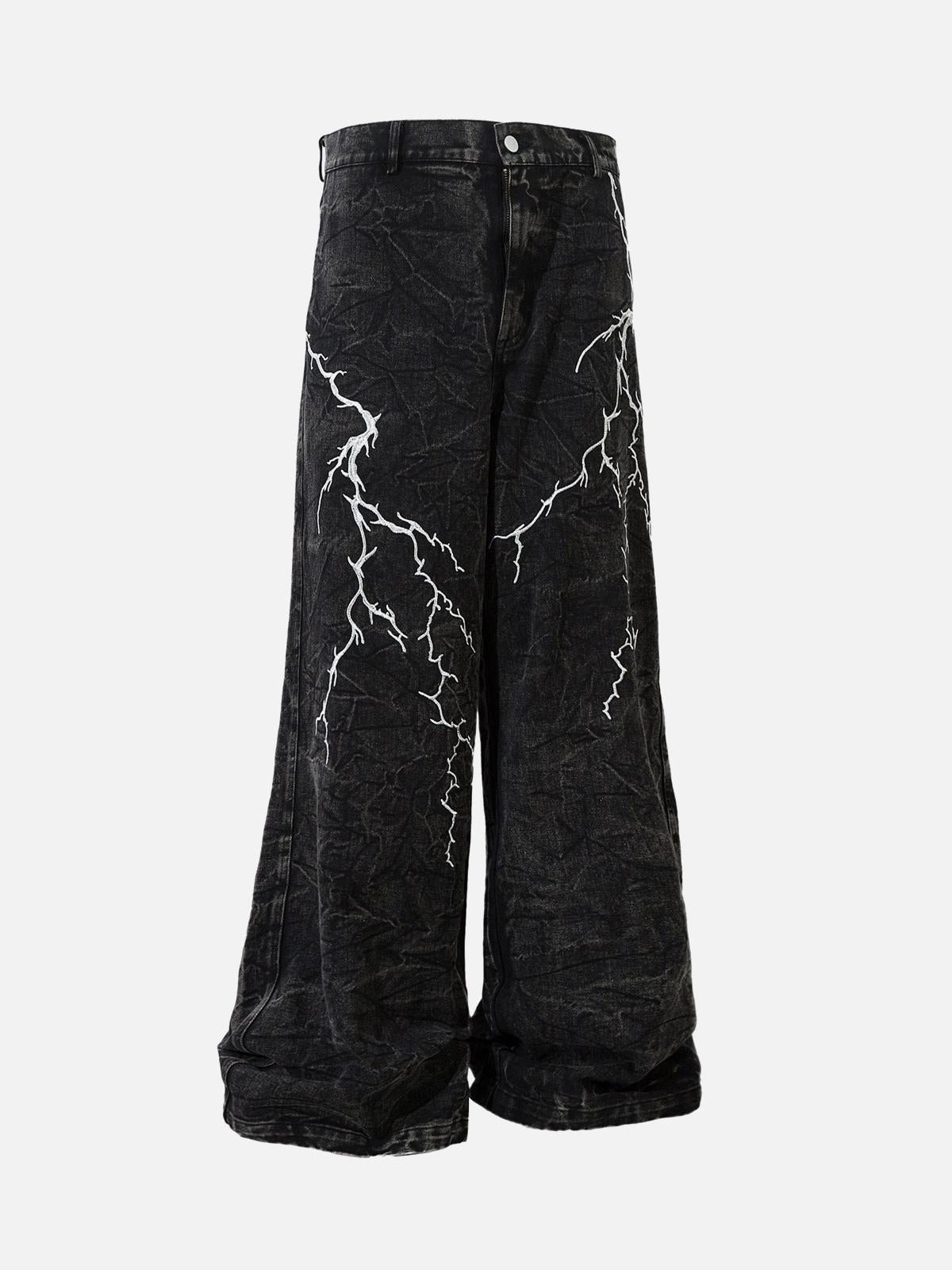 Concert Outfit High Street Hip-Hop Distressed Washed Jeans