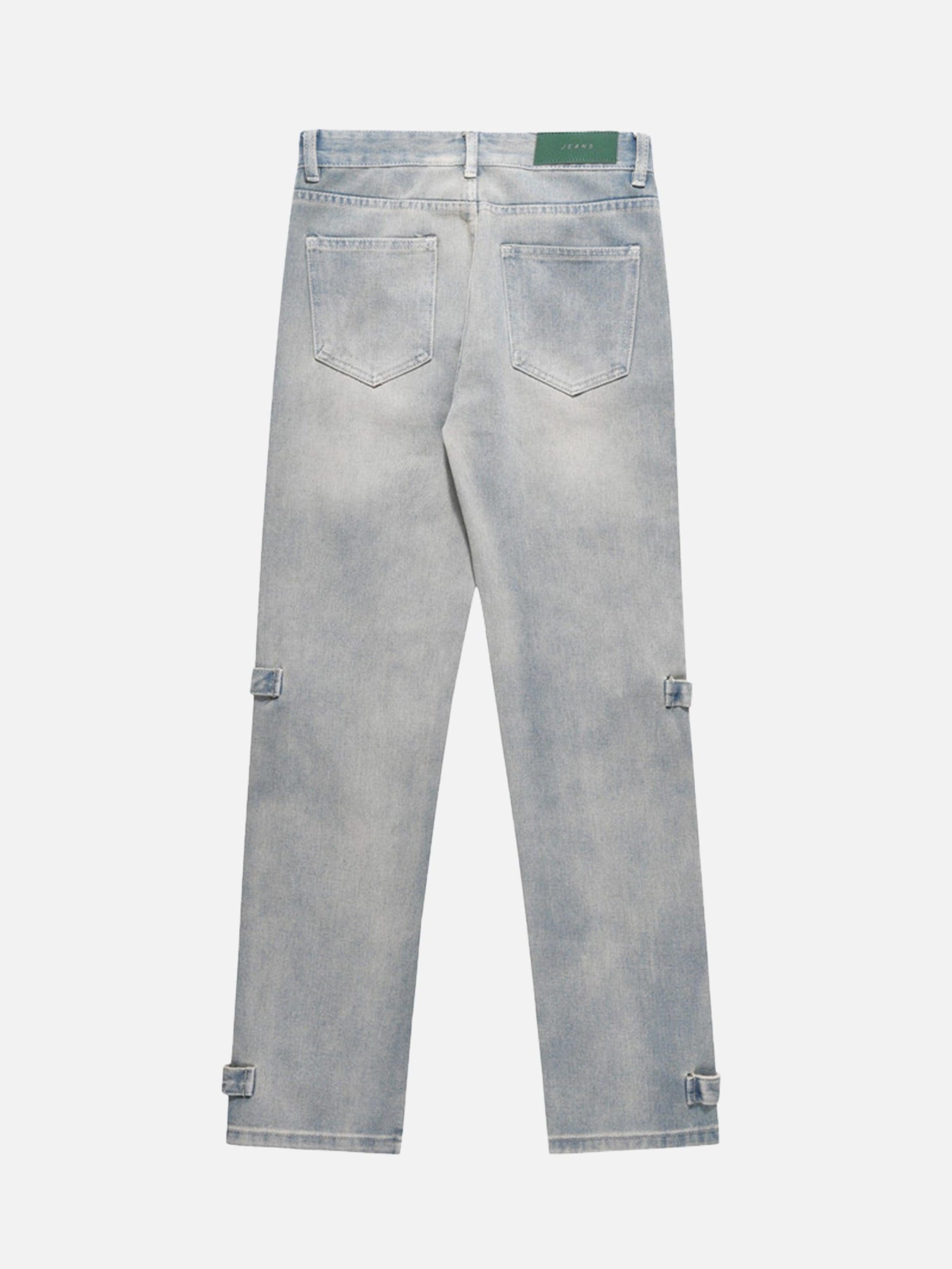 Concert Outfit High Street Hip-Hop Zipper Straight Jeans