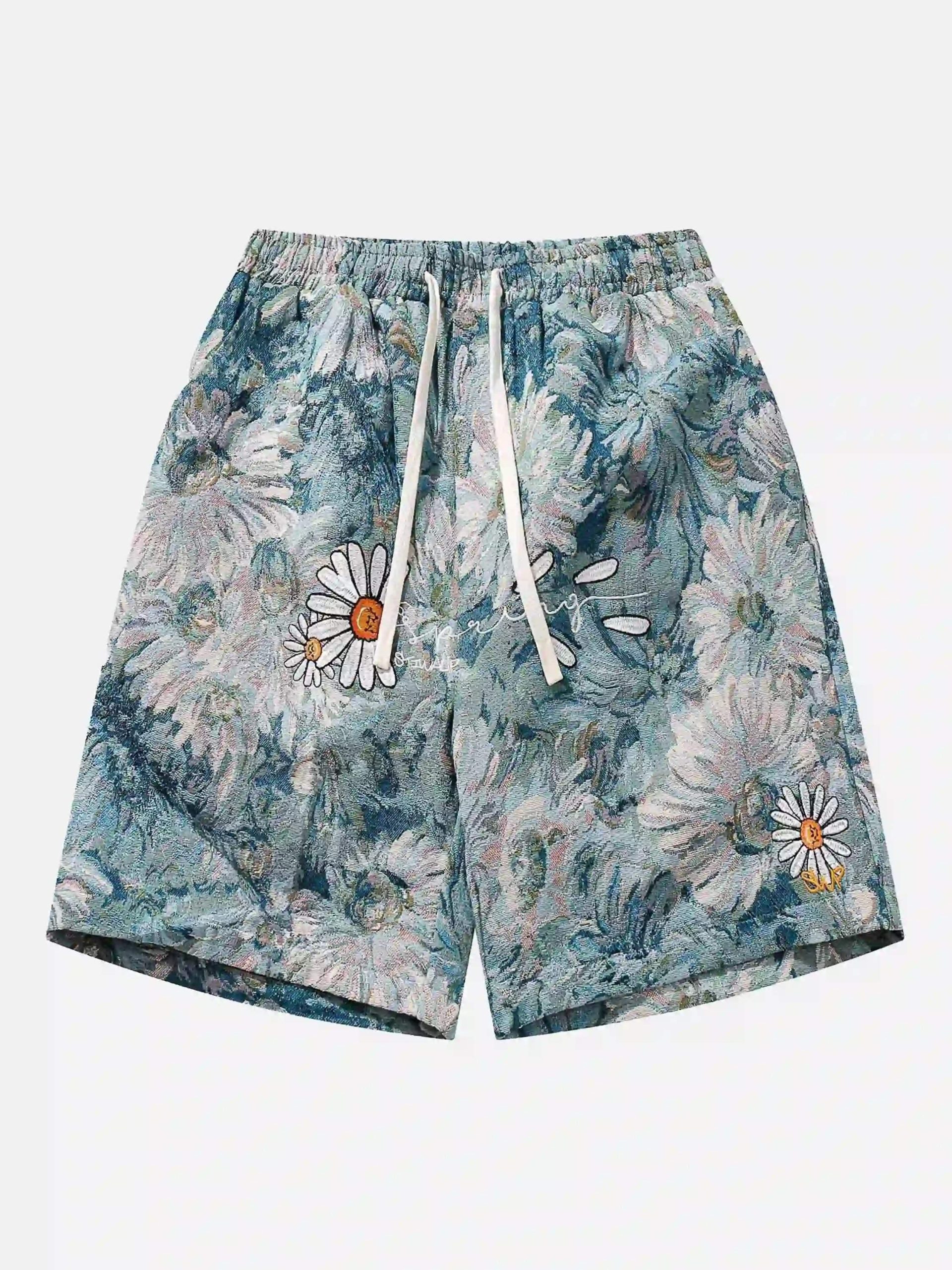 Concert Outfit High Street Jacquard Embroidery Shorts