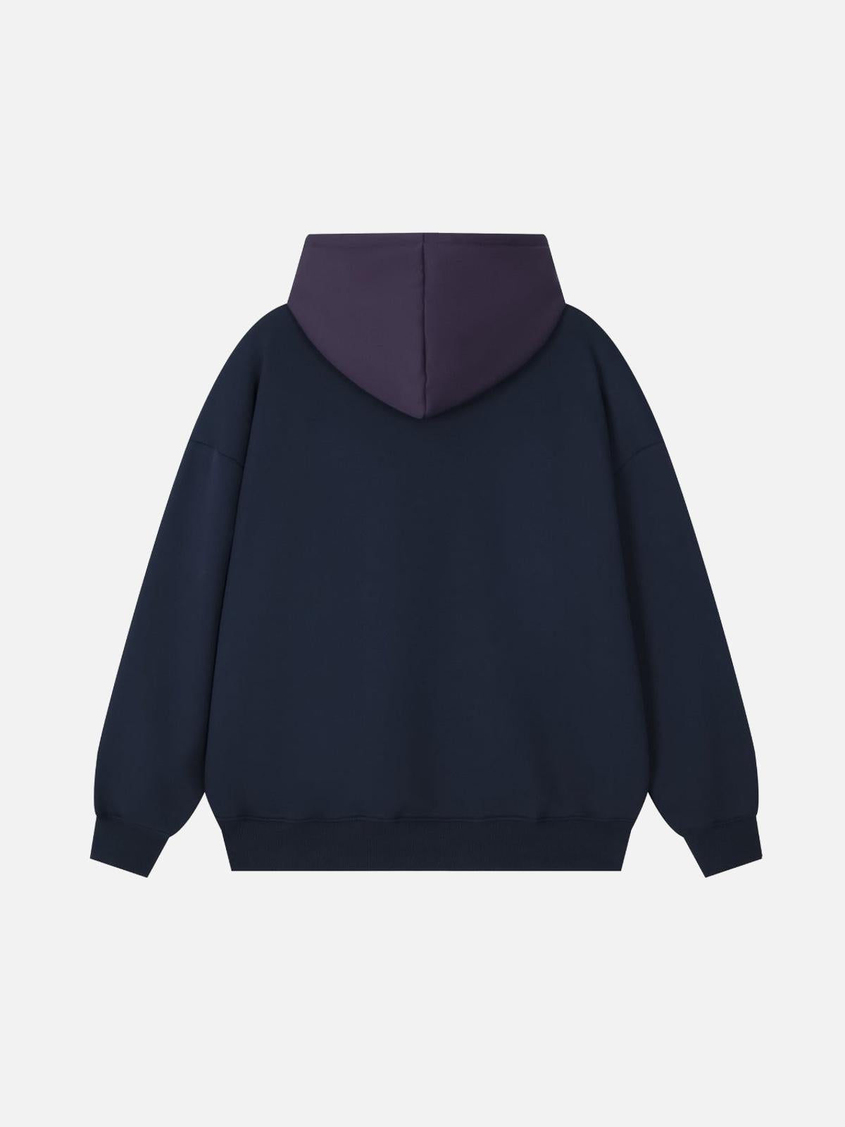 Concert Outfit High Street Letter Print Collision Color Hoodie