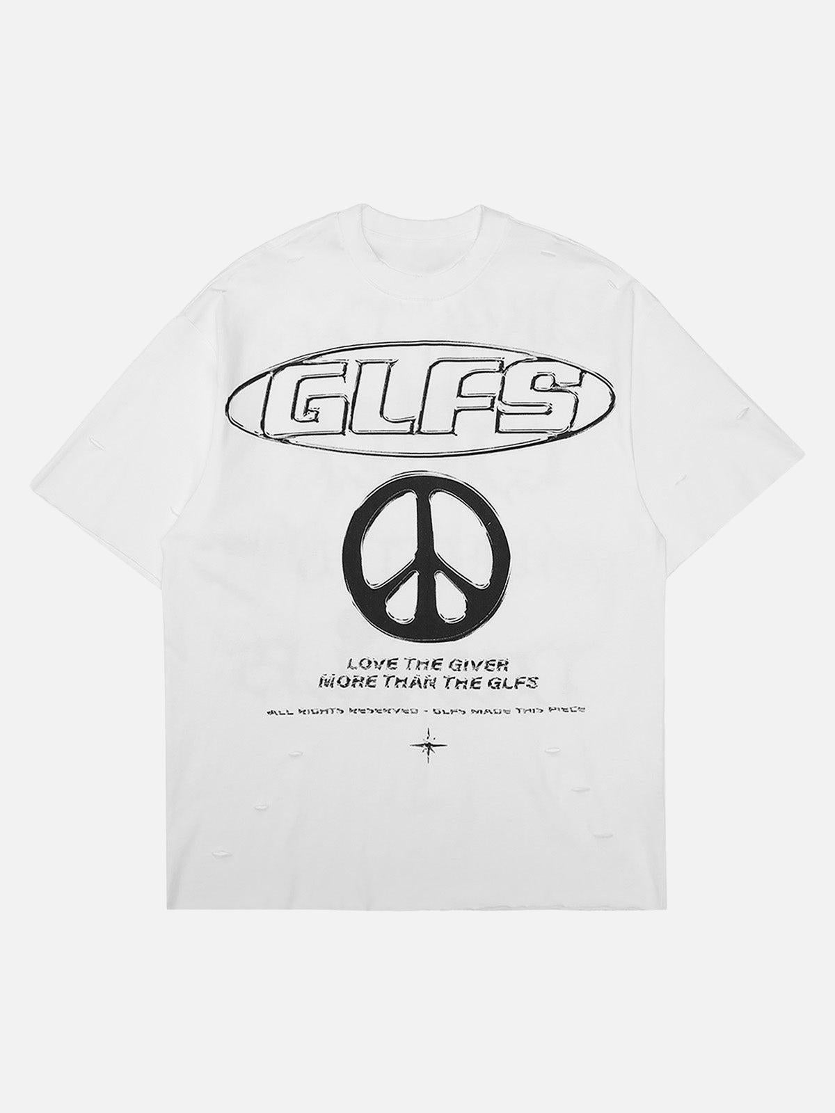 Concert Outfit High Street Letter Print Short-Sleeved T-Shirt