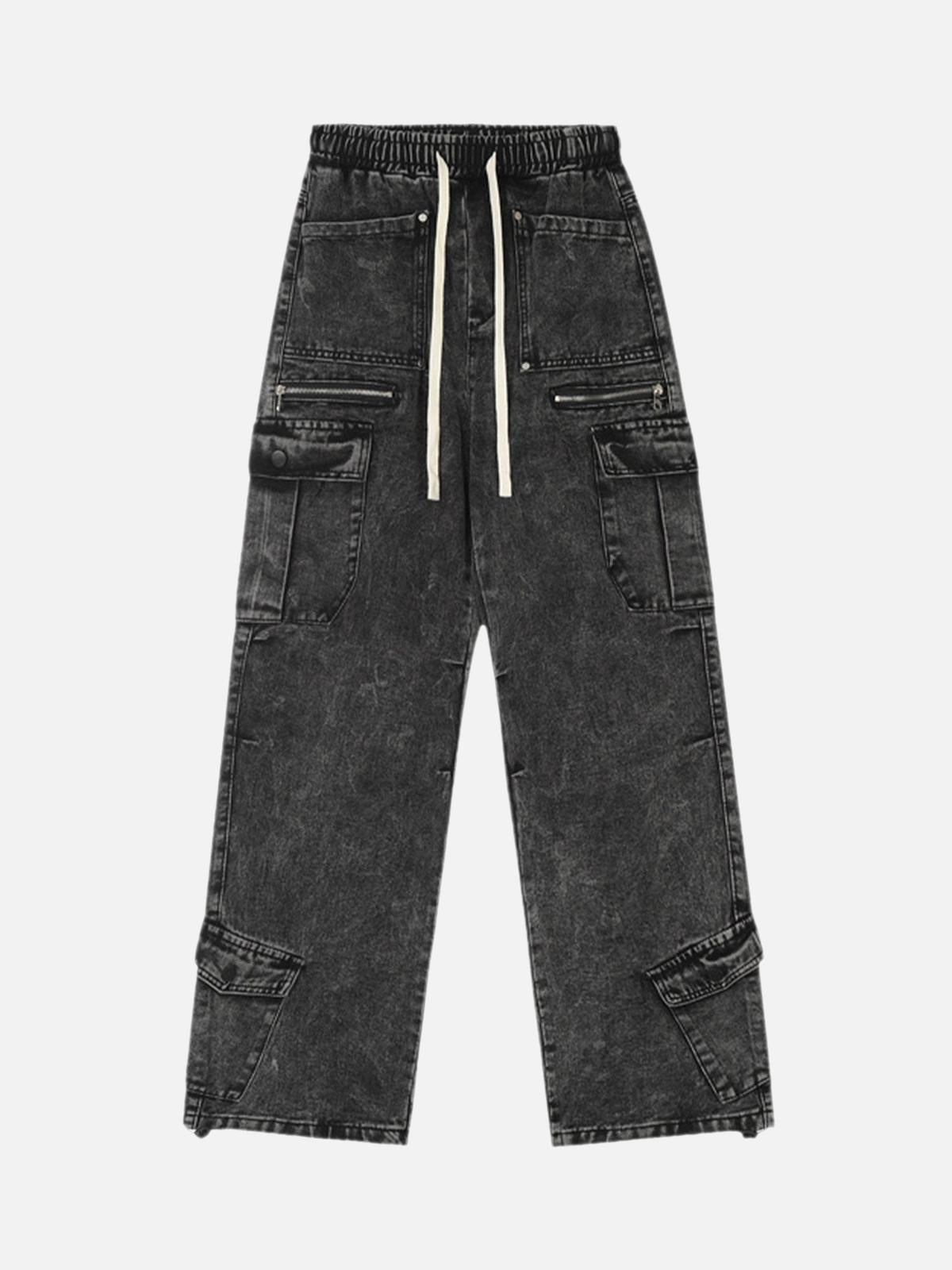 Concert Outfit High Street Loose Elastic Waist Drawstring Trousers