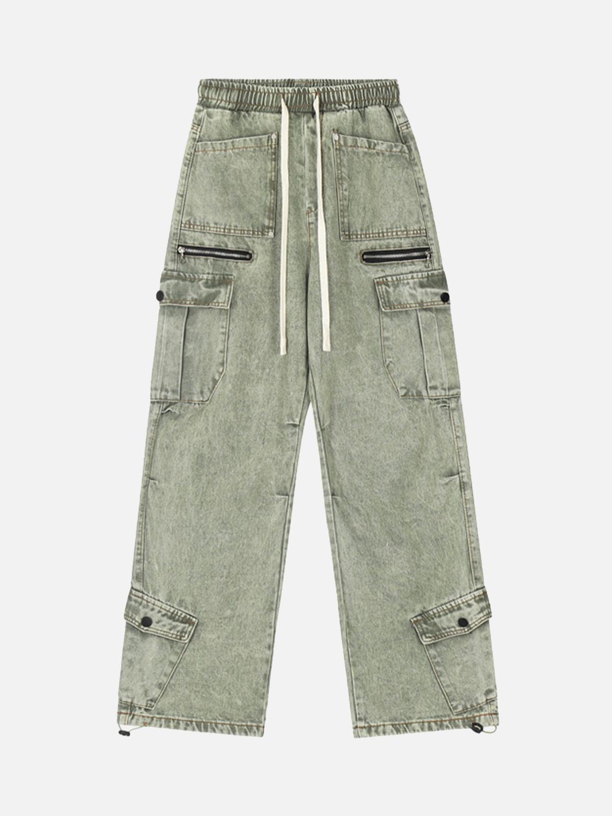 Concert Outfit High Street Loose Elastic Waist Drawstring Trousers