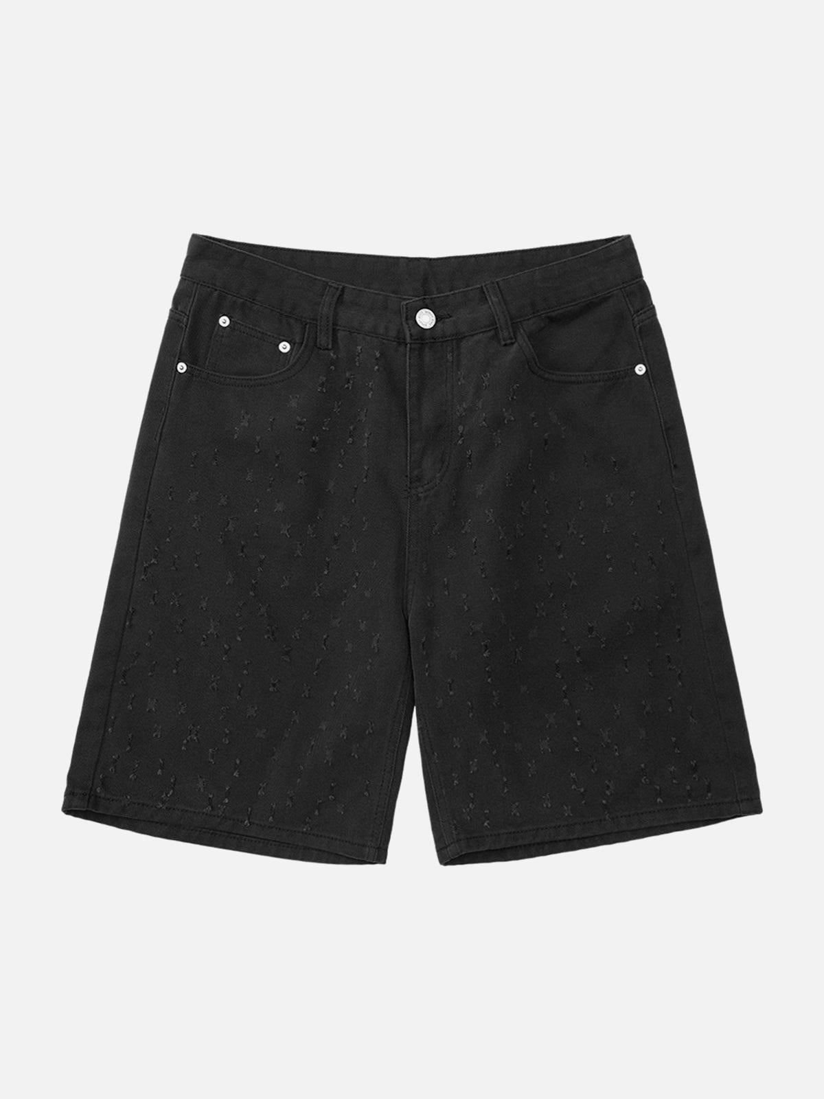 Concert Outfit High Street Niche Design Ripped Denim Shorts