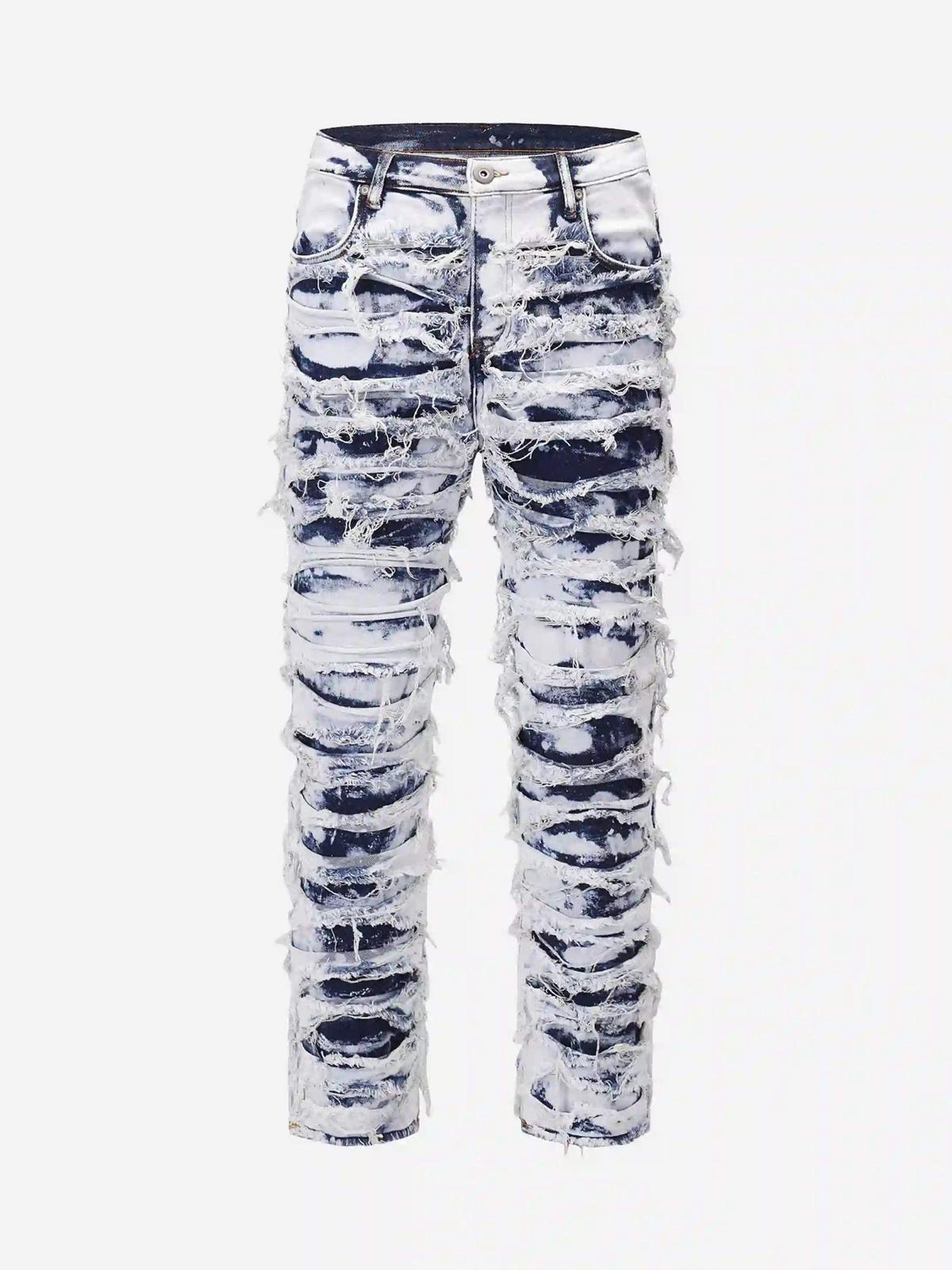 Concert Outfit High Street Old Washed Slim Fit Jeans