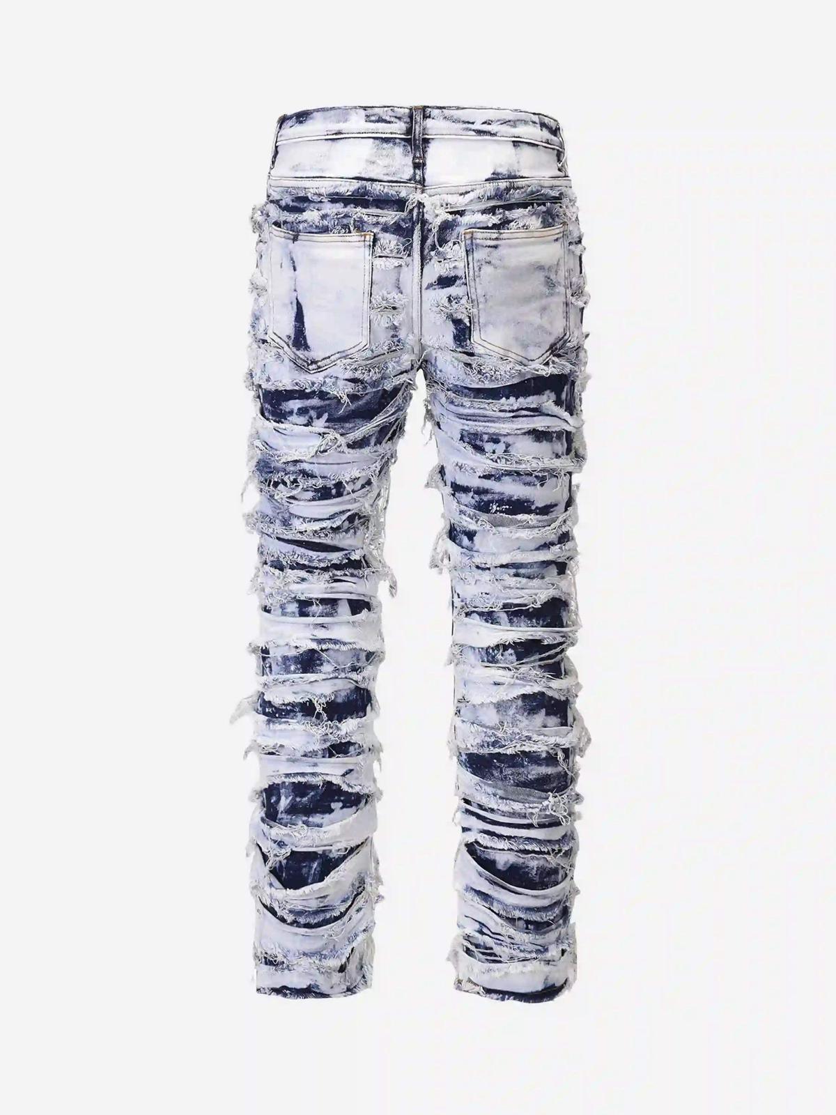 Concert Outfit High Street Old Washed Slim Fit Jeans