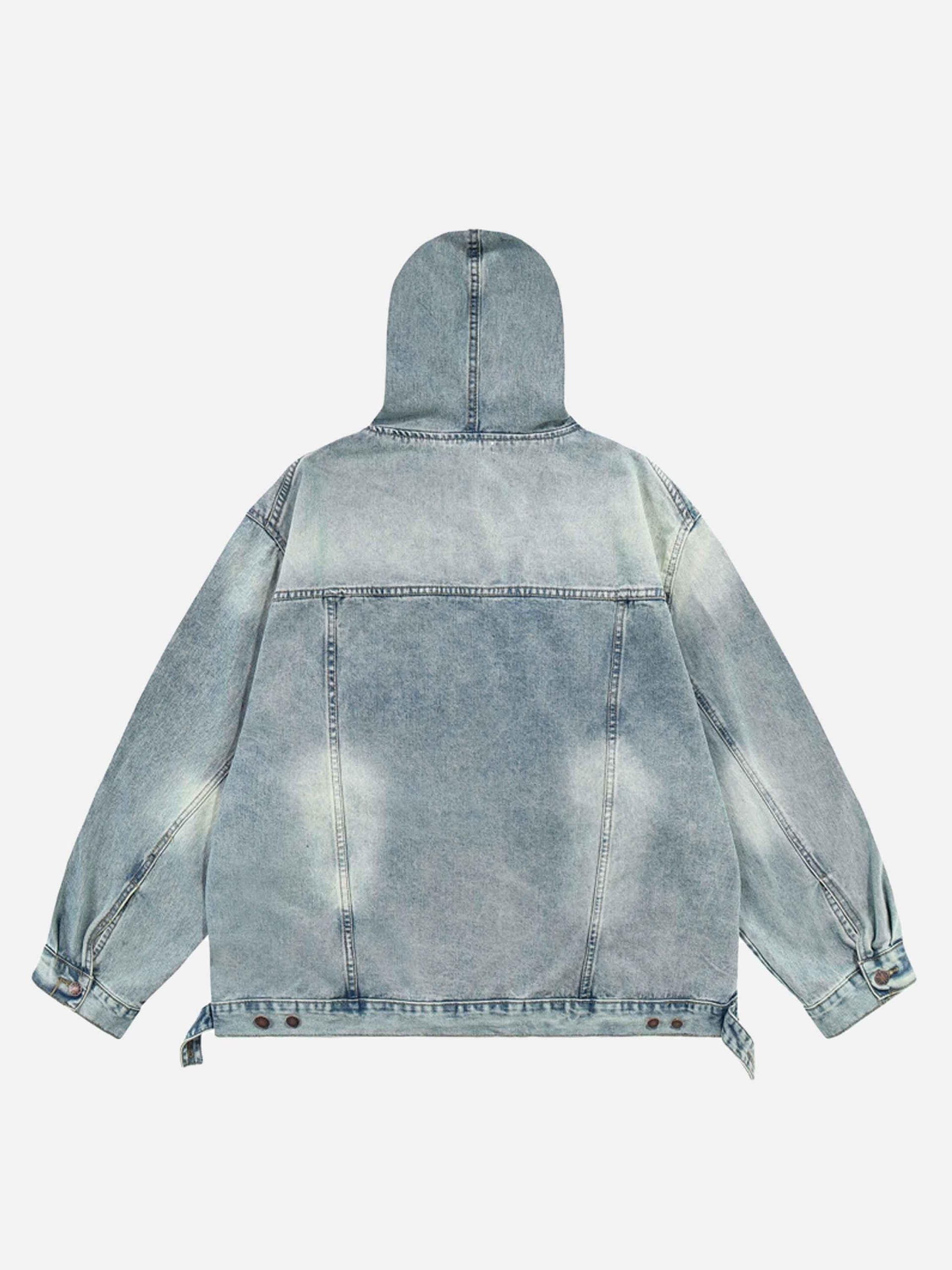 Concert Outfit High Street Washed Denim Hoodie