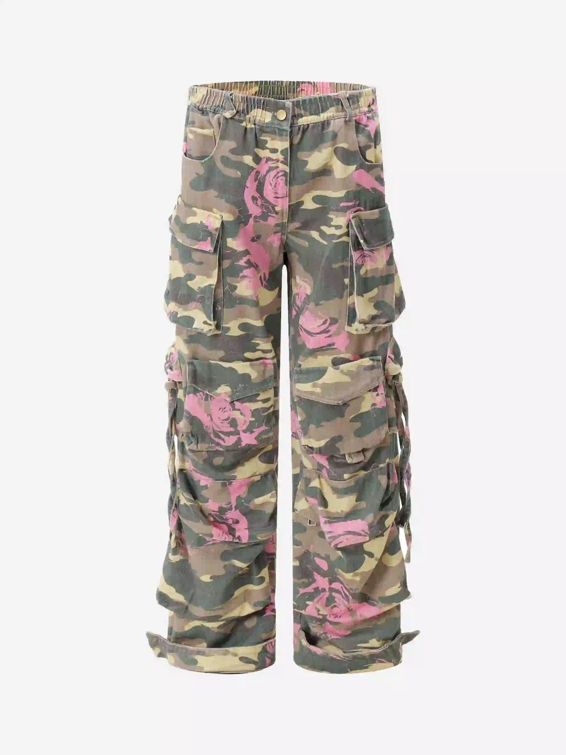 Concert Outfit Hip-Hop Camouflage Cargo Pants with Multi-Pockets