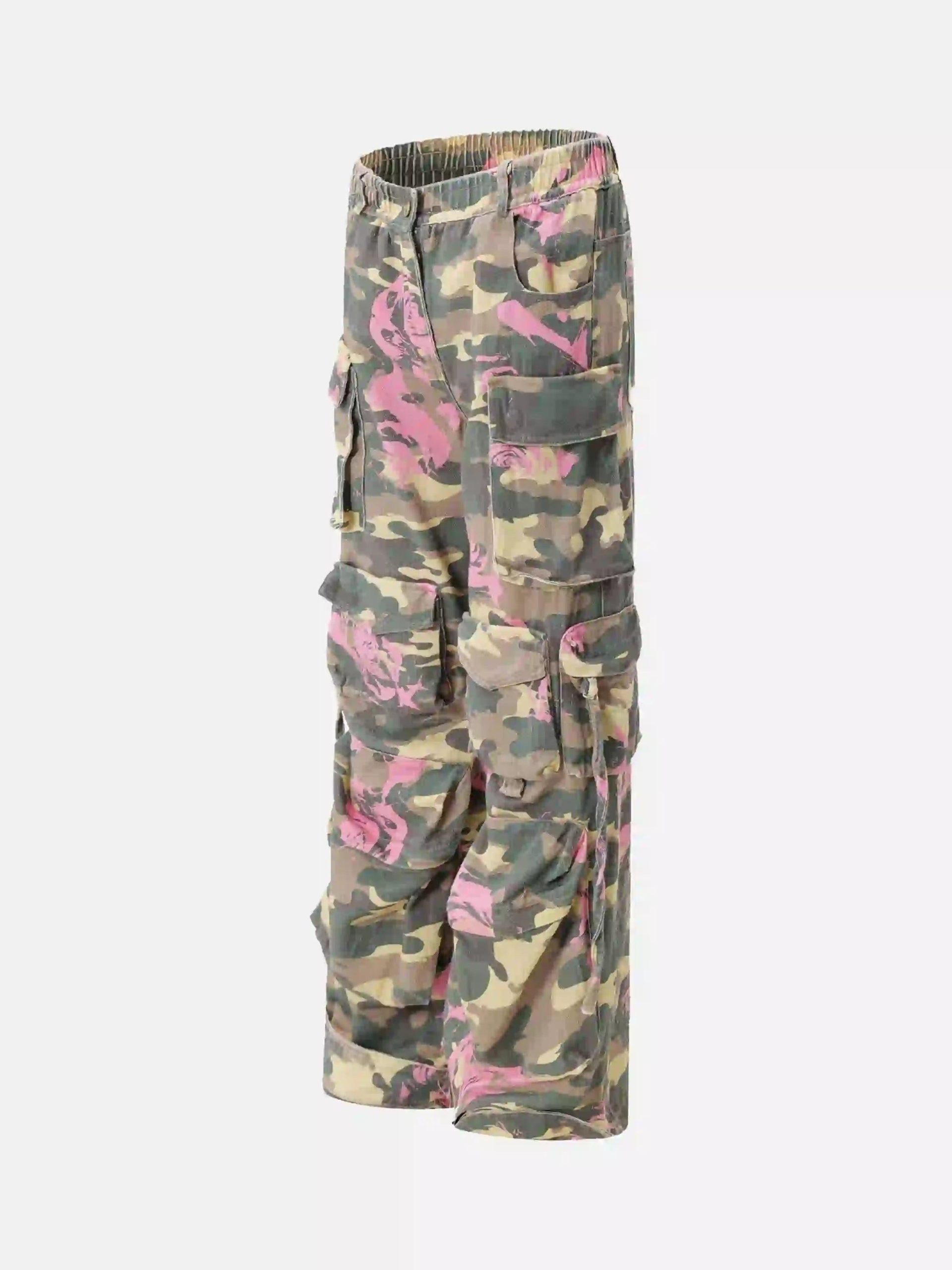 Concert Outfit Hip-Hop Camouflage Cargo Pants with Multi-Pockets