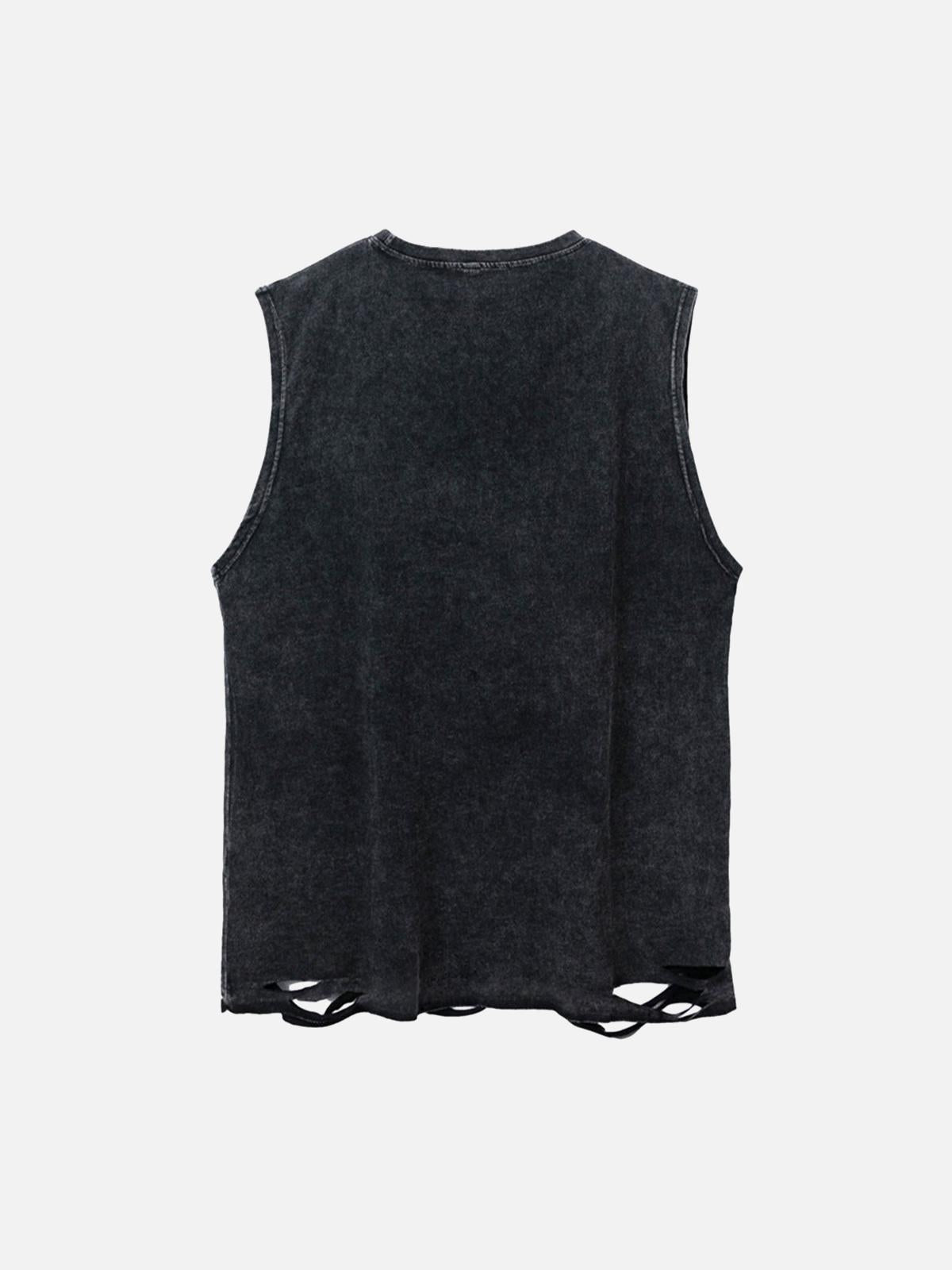 Concert Outfit Hip-Hop Loose Washed Undershirt