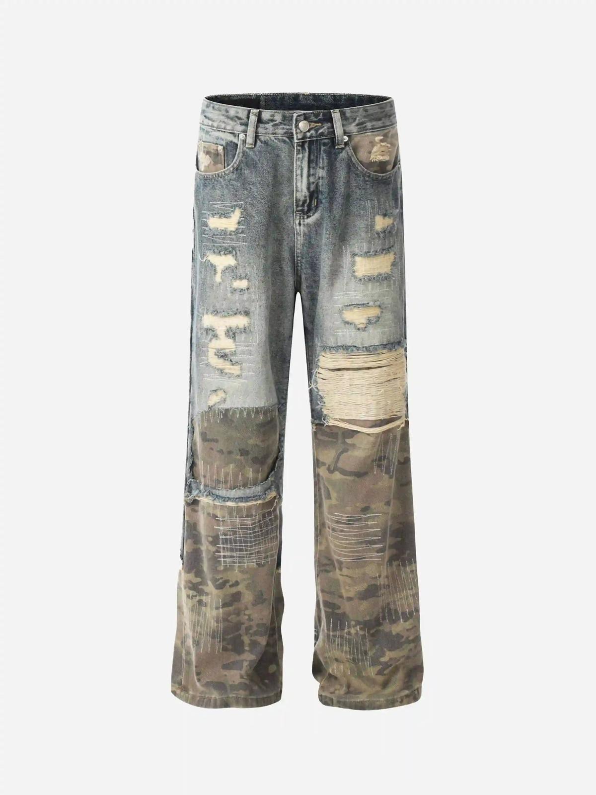 Concert Outfit Hip Hop Street Heavy Duty Ripped Jeans