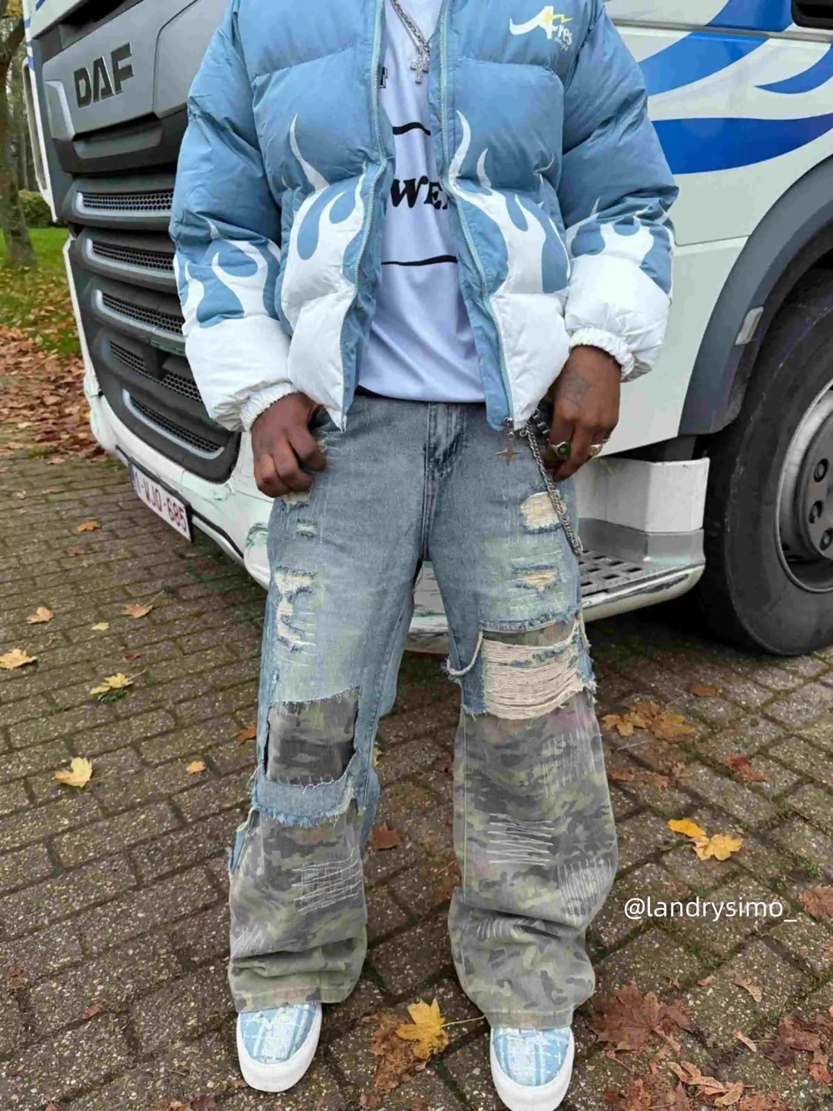 Concert Outfit Hip Hop Street Heavy Duty Ripped Jeans