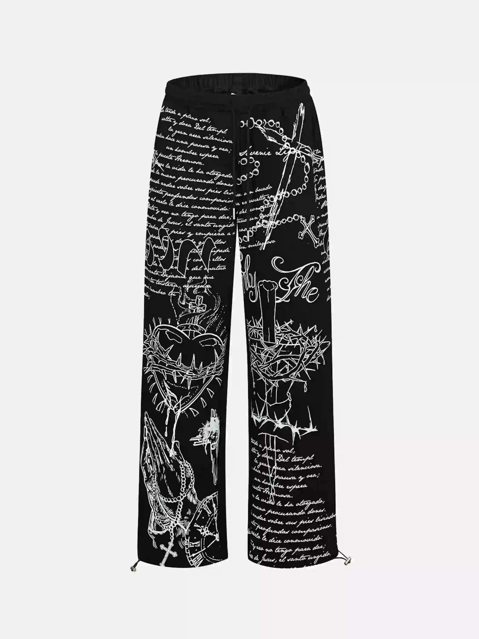 Concert Outfit Hip-Hop Street Print Casual Pants