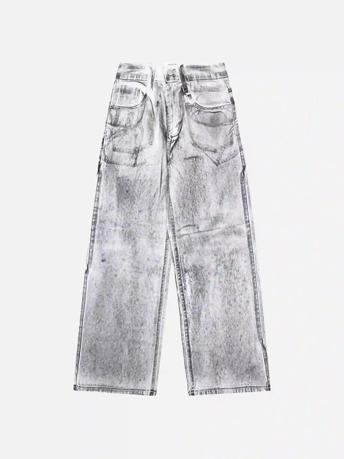 Concert Outfit Hip-Hop Style Painted Dirty Jeans