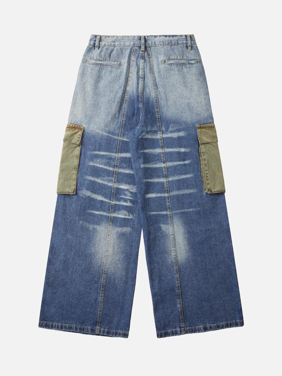 Concert Outfit Homemade Large Pocket Cargo Jeans