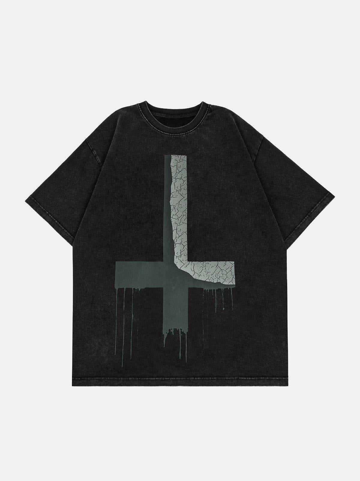 Concert Outfit Inverted Cross Print Tee