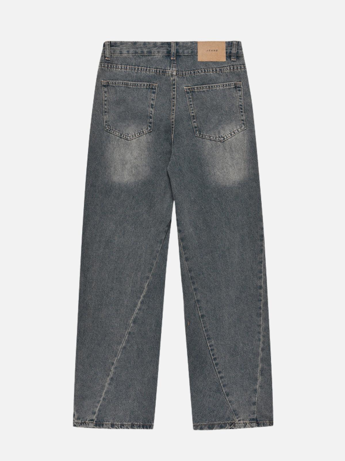 Concert Outfit Irregular Wrinkle Jeans