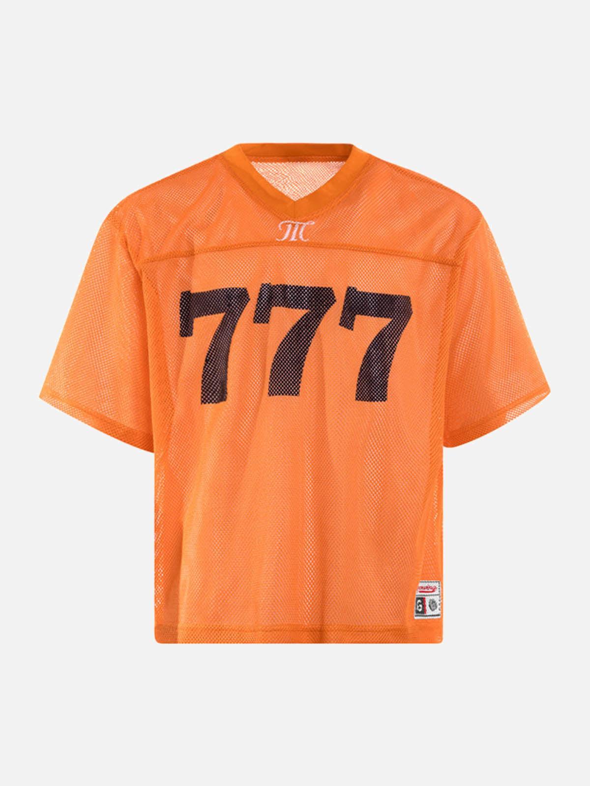 Concert Outfit Jersey Letter Print Quick Dry V-Neck T-Shirt