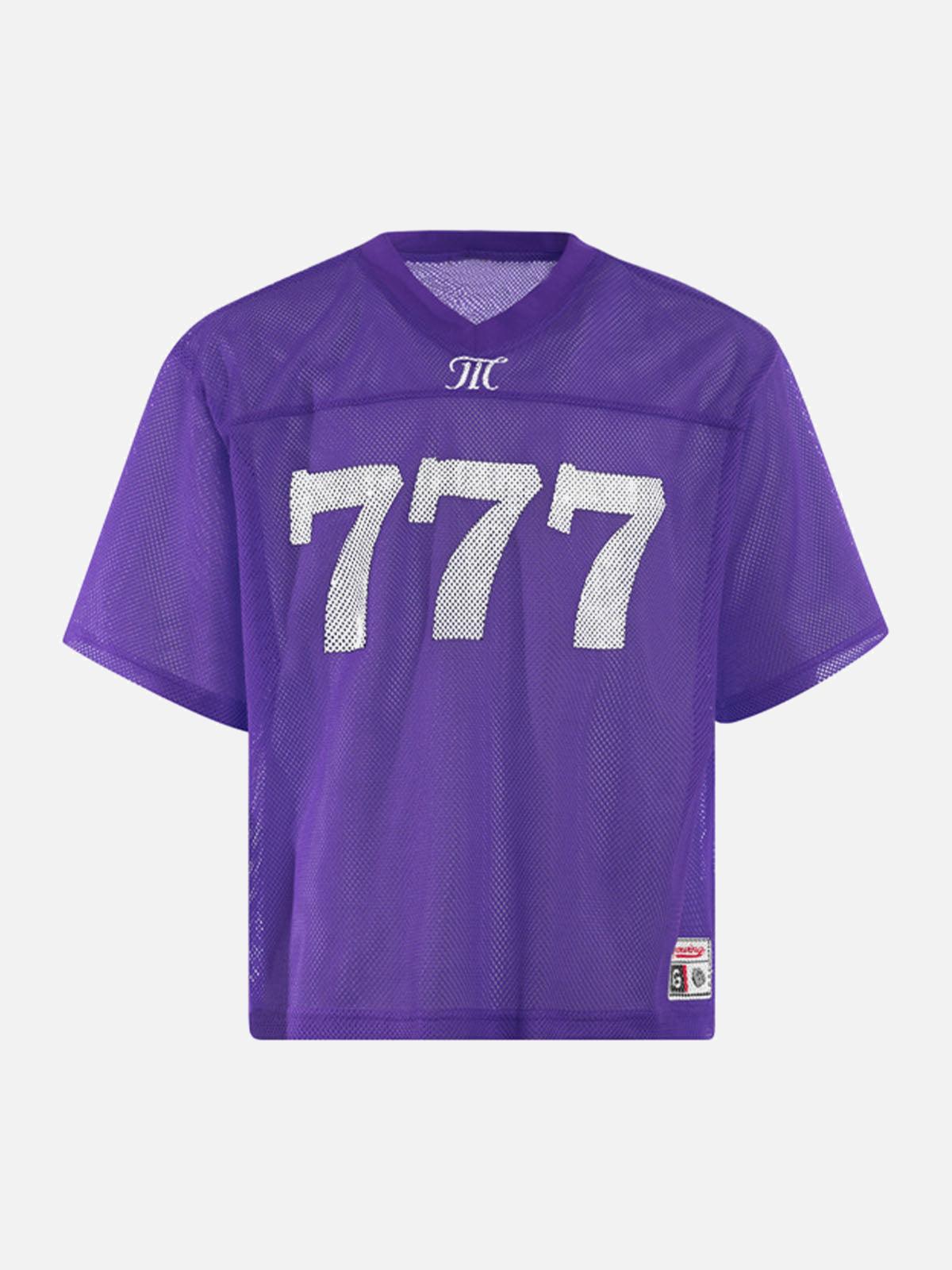 Concert Outfit Jersey Letter Print Quick Dry V-Neck T-Shirt