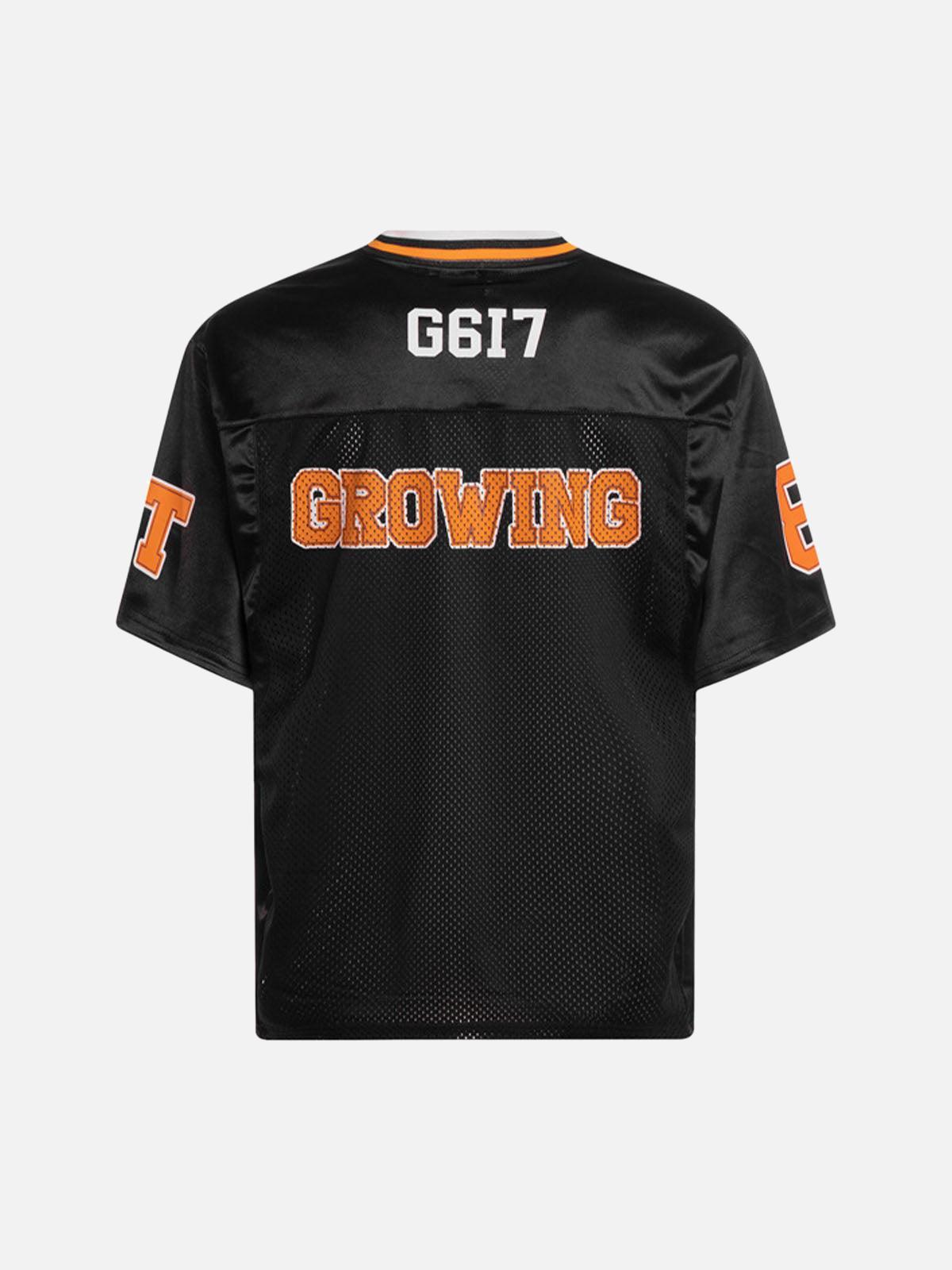 Concert Outfit Jersey Print Oversize V-Neck T-Shirt
