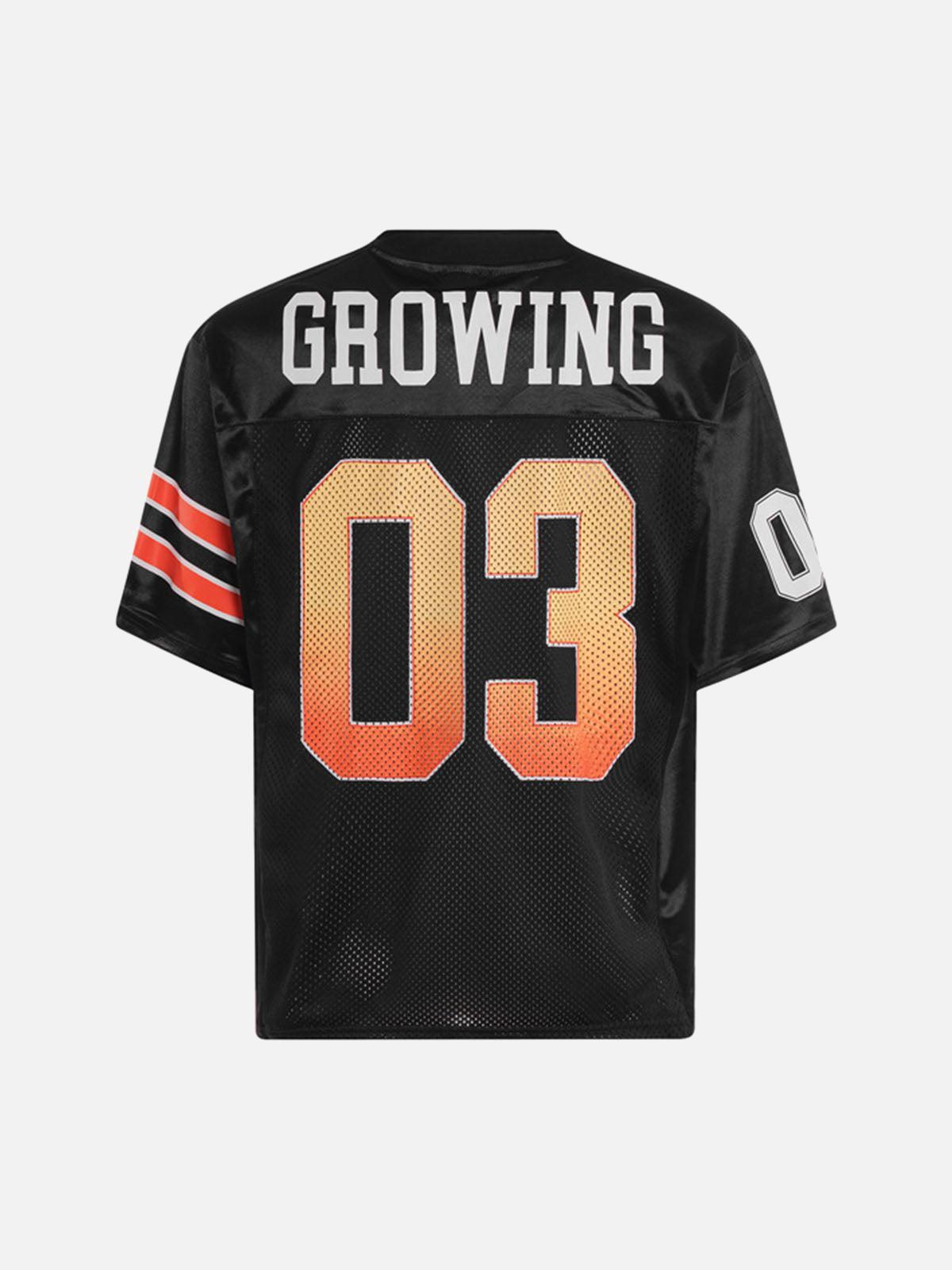 Concert Outfit Jersey Print V-Neck Oversize Short Sleeve T-Shirt