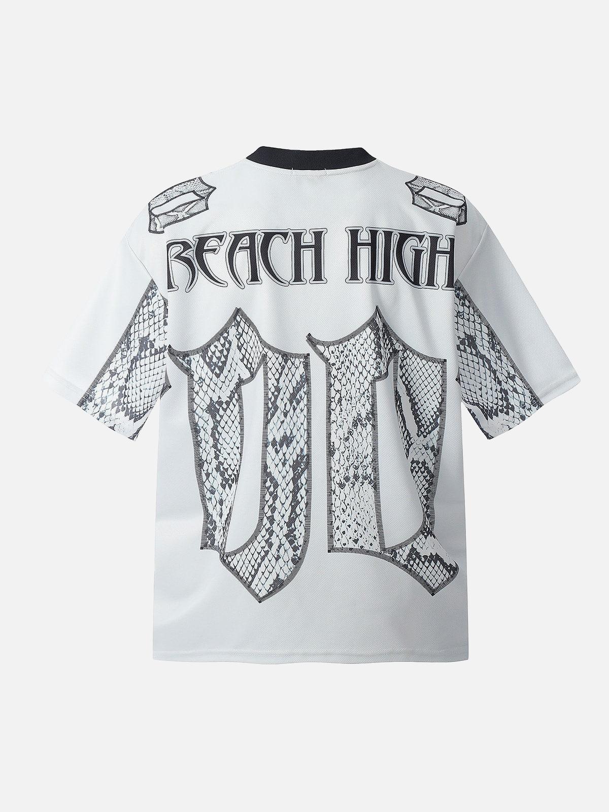 Concert Outfit Jersey Style Snake Print T-Shirt