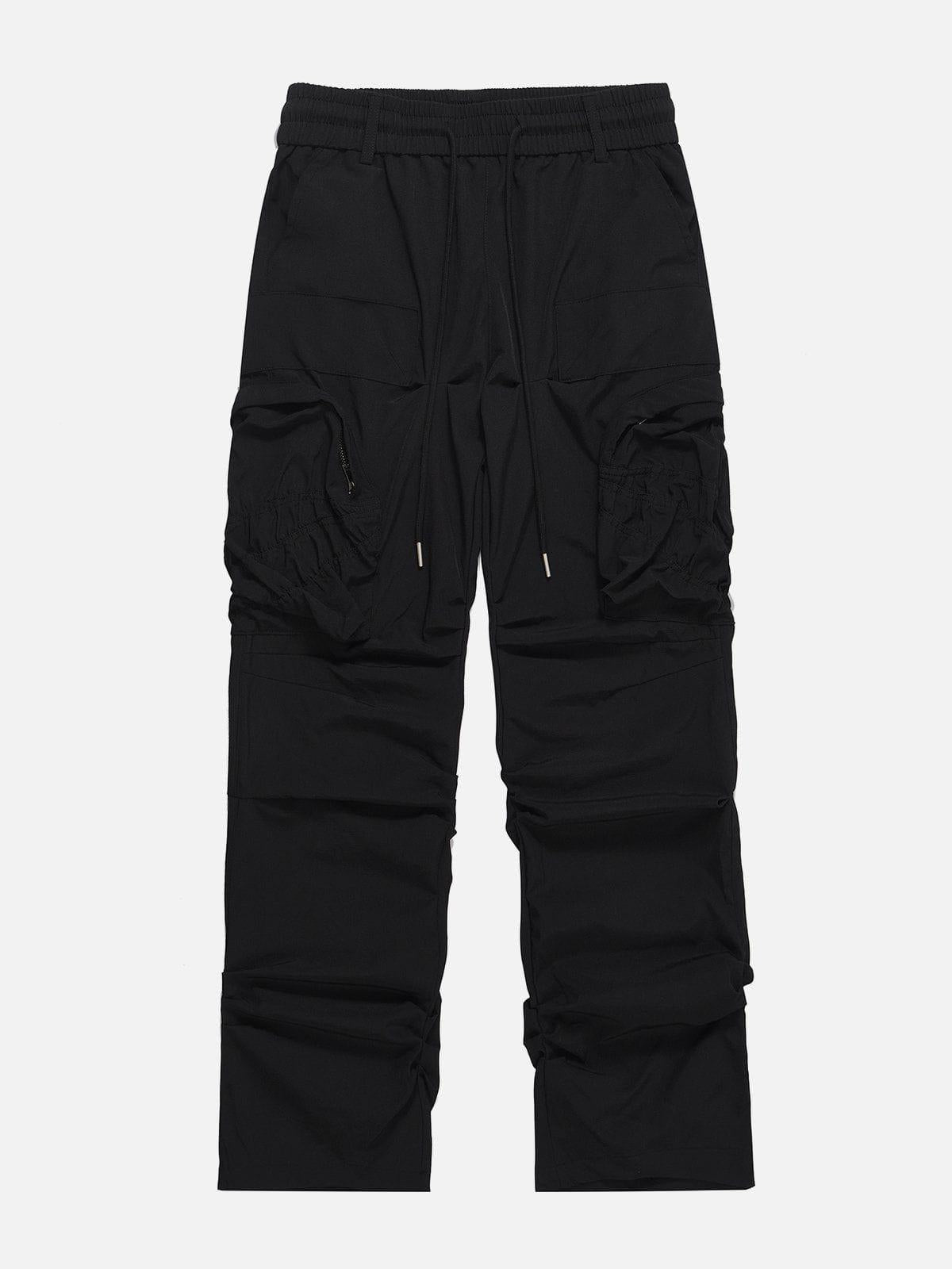 Concert Outfit Large Pocket Wrinkle Cargo Pants