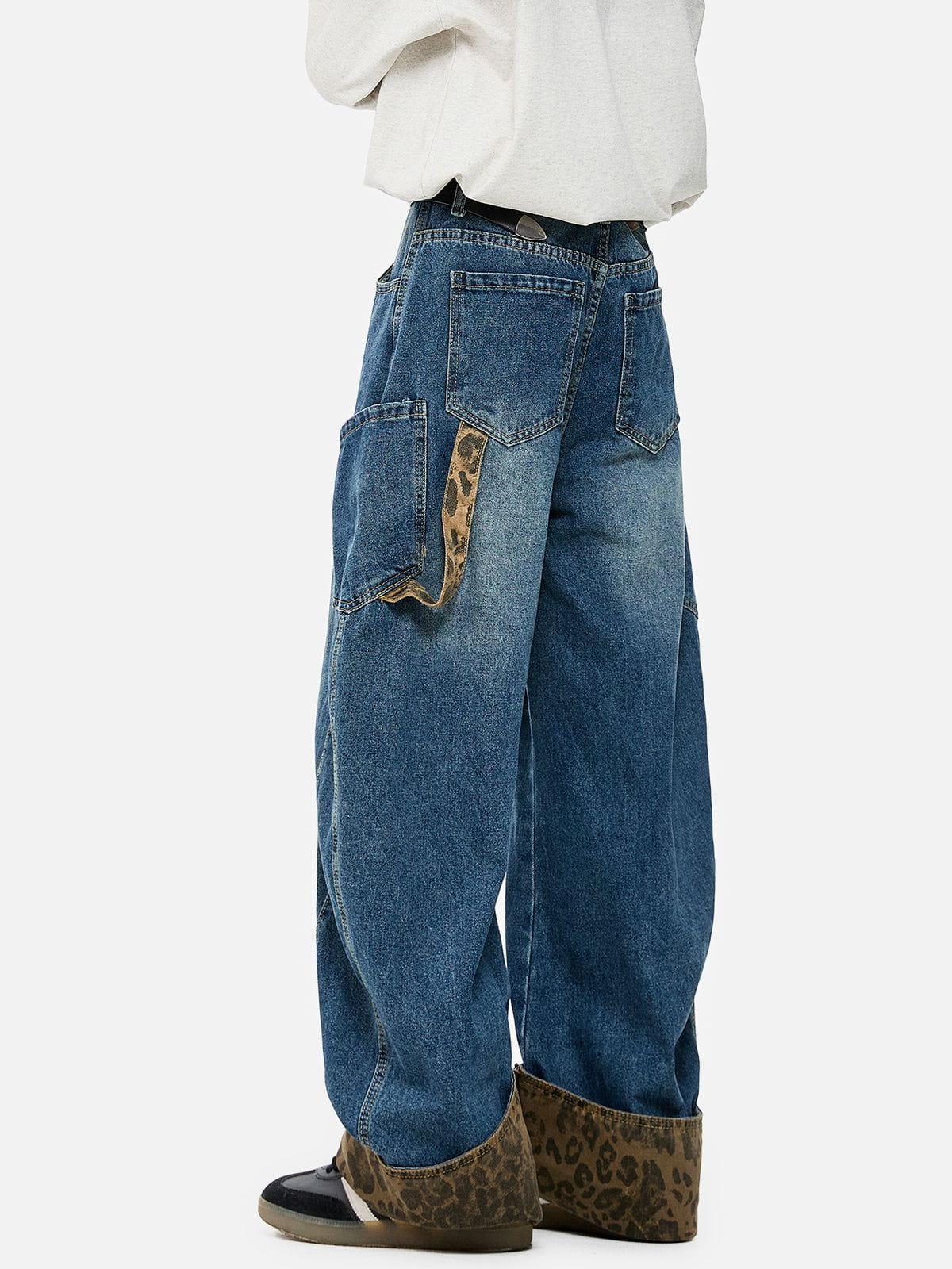 Concert Outfit Leopard Print Barrel Cuffed Jeans